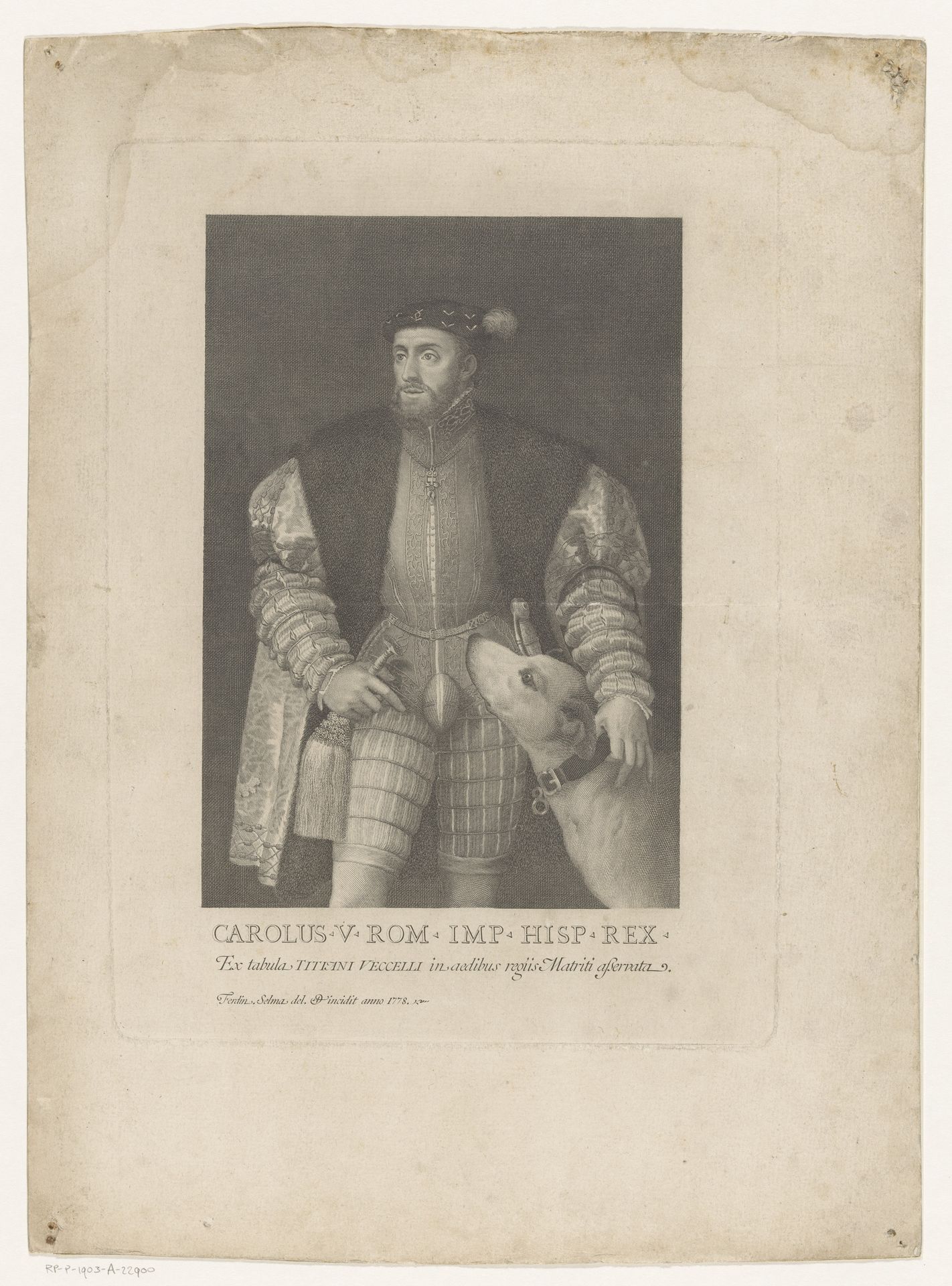 Portret van Karel V van Habsburg by Ferdinando Selma