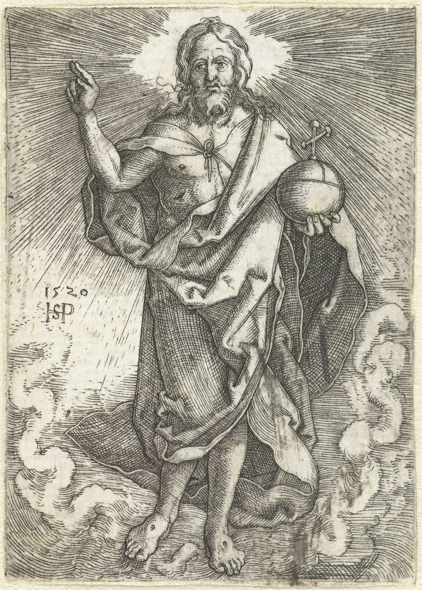 Christus als Salvator Mundi by Sebald Beham