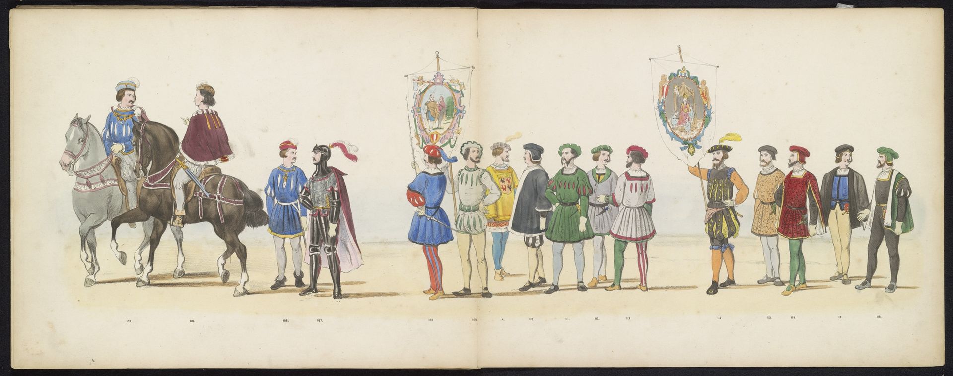 Maskerade van de Leidse studenten, 1855 (plaat 13) by Gerardus Johannes Bos