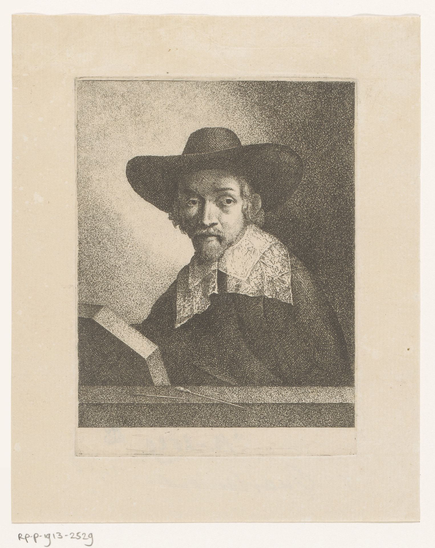 Portret van Jan Asselijn by Andreas Bernardus de Quertenmont