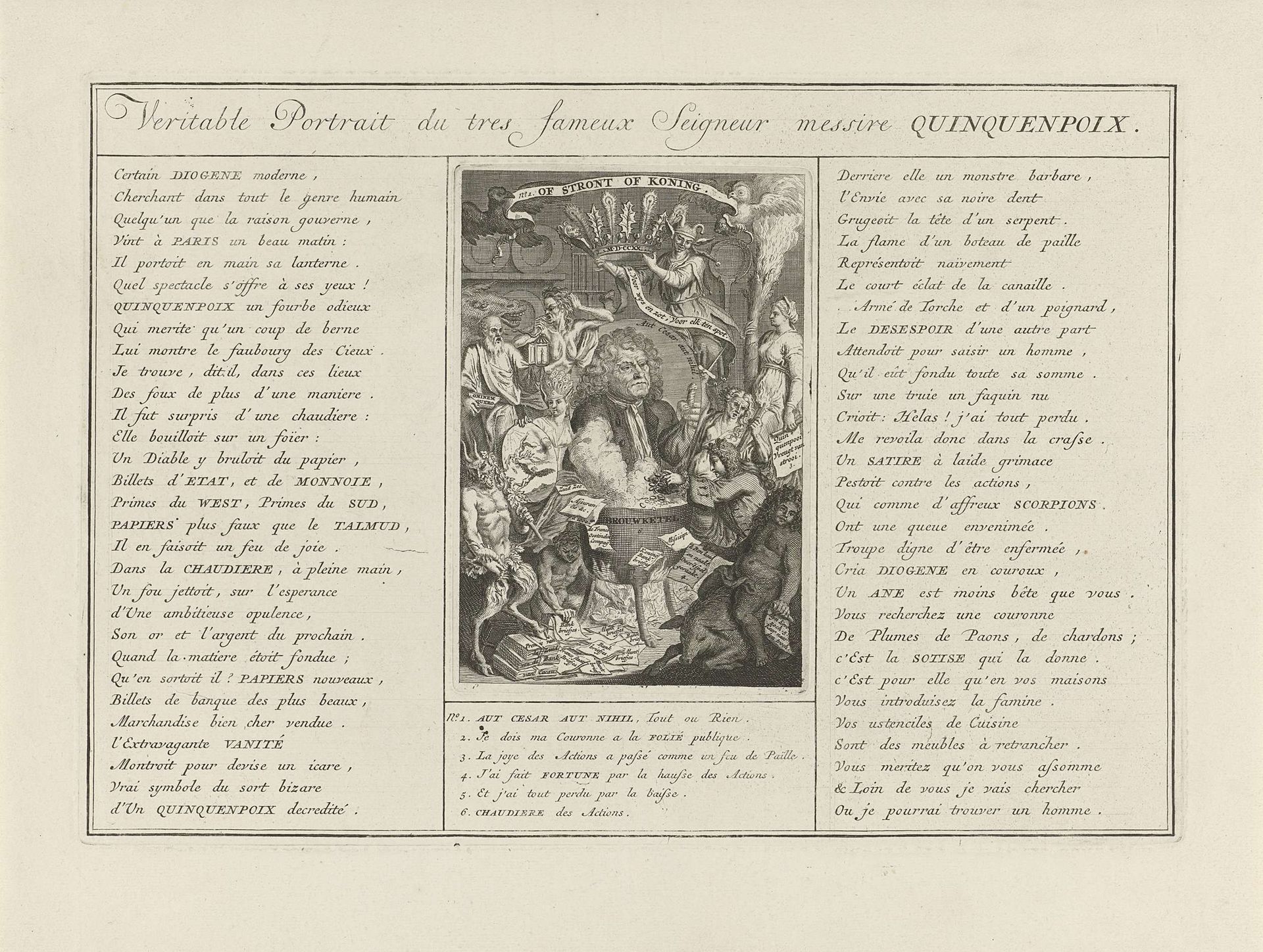 Ware afbeelding van de heer Quinquempoix, 1720 by Bernard Picart