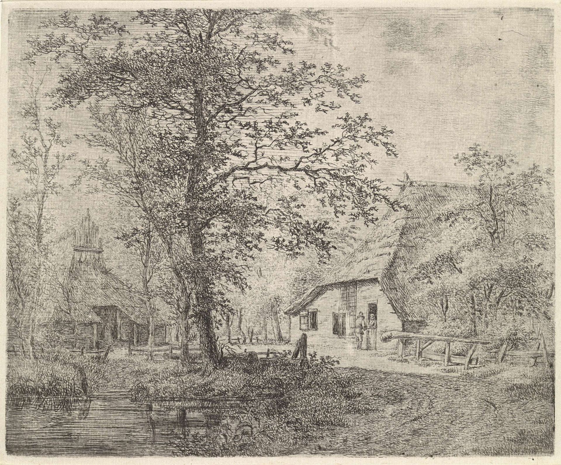 Landschap met boerderij by Pieter Janson