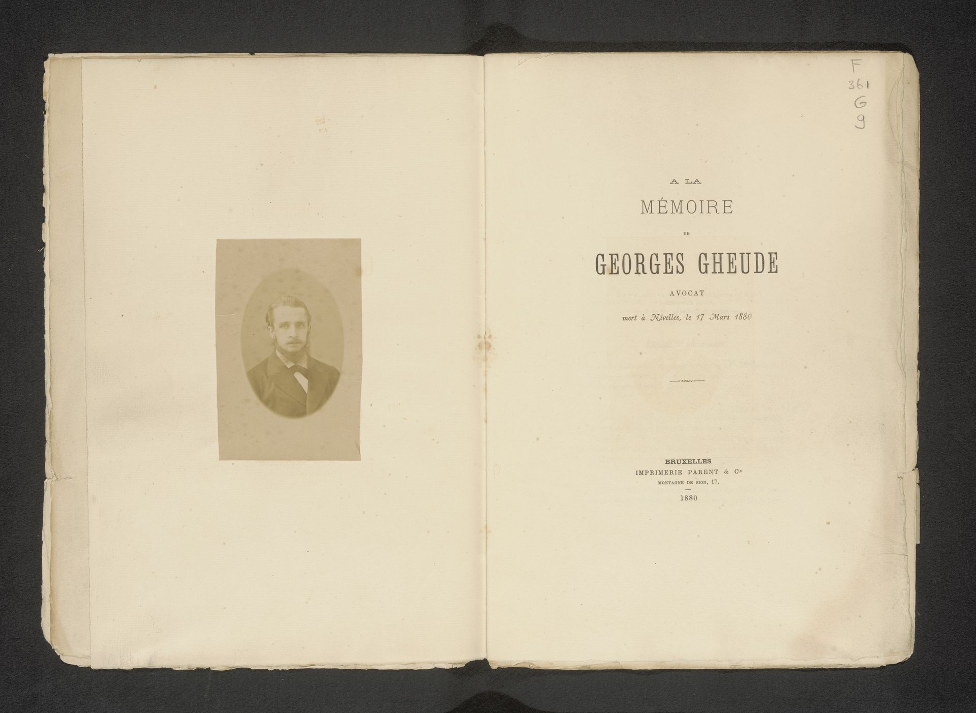 Portret van Georges Gheude by Anonymous