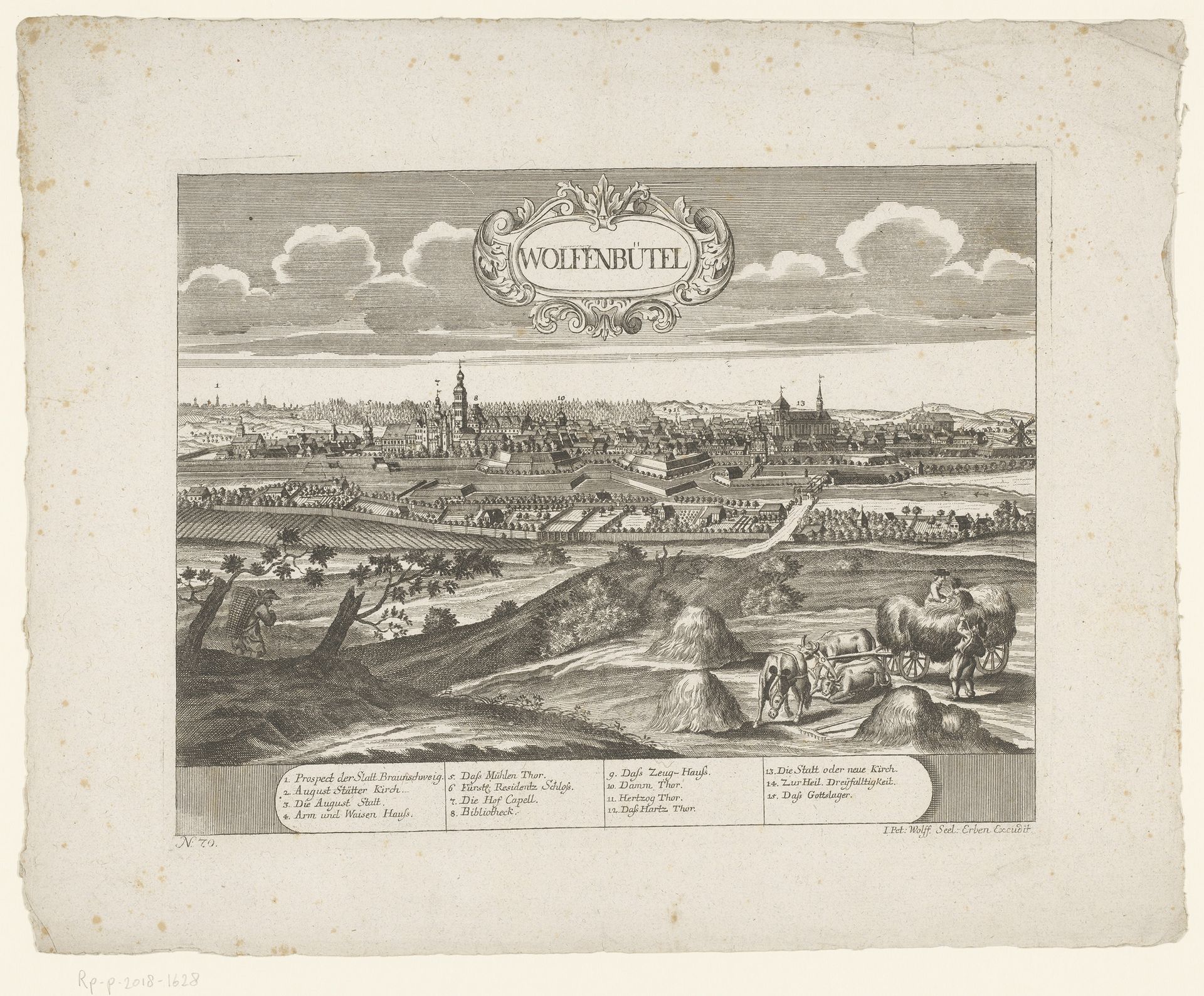 Gezicht op Wolfenbüttel by Anonymous