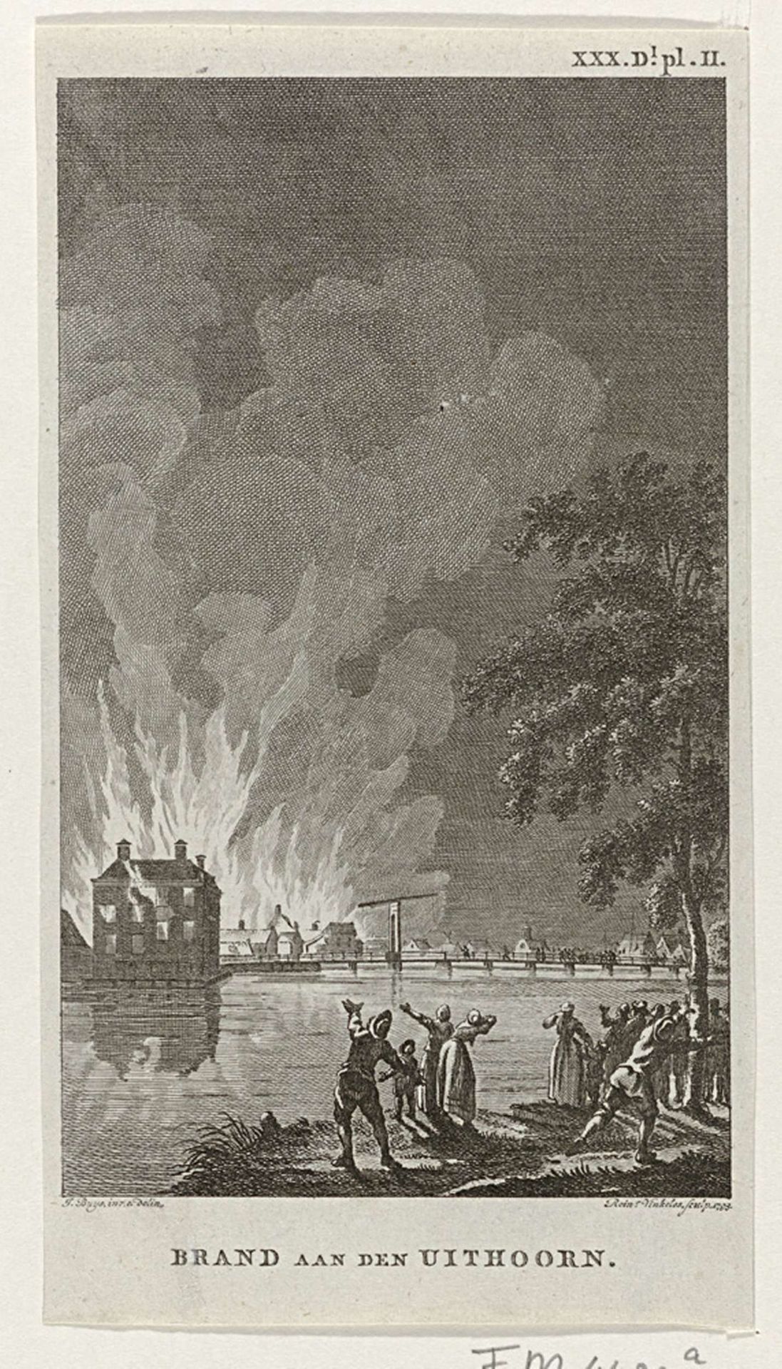 Brand te Uithoorn, 1781 by Reinier Vinkeles