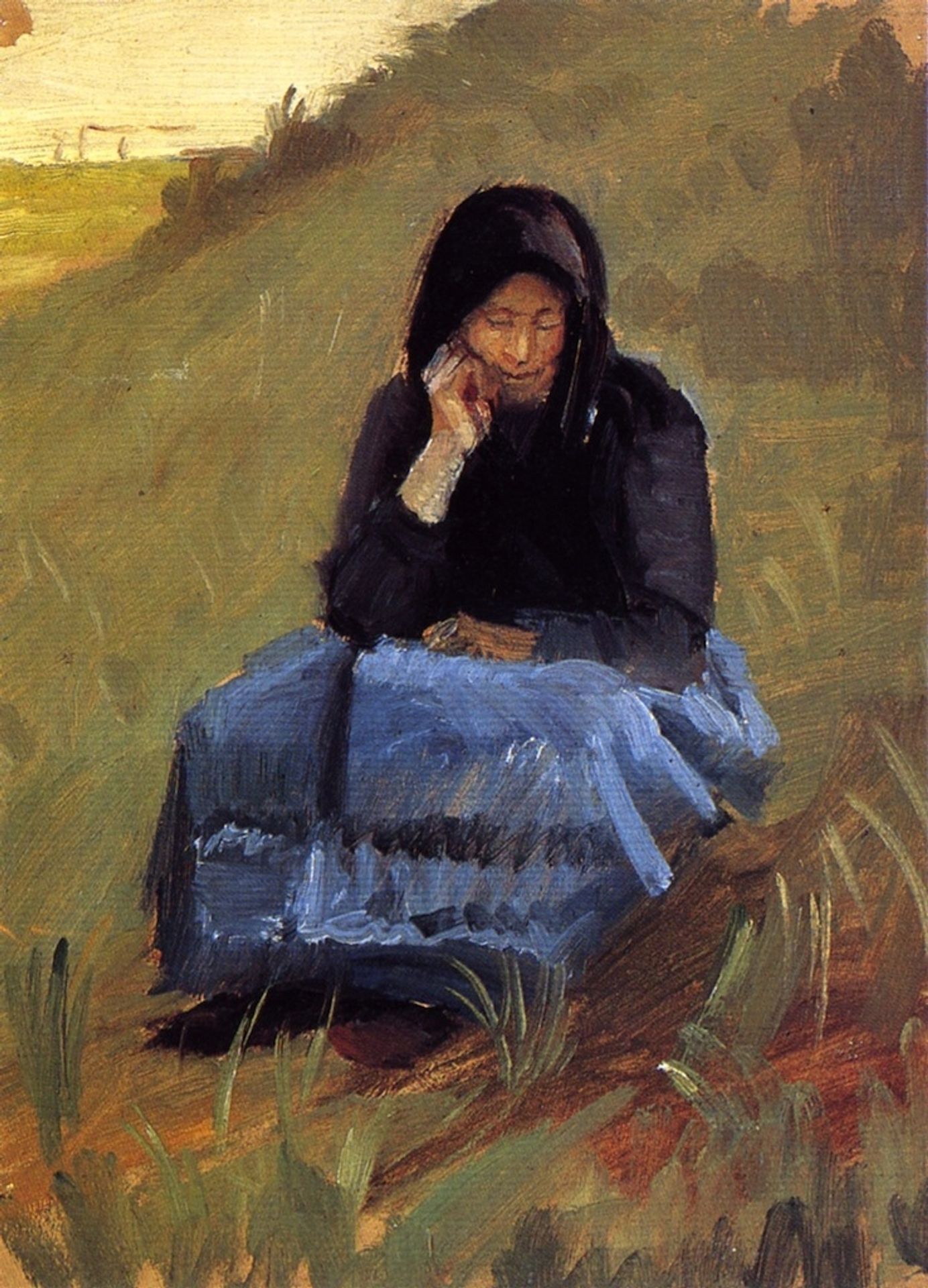Figure Study for 'The Mission Meeting' by Anna Ancher