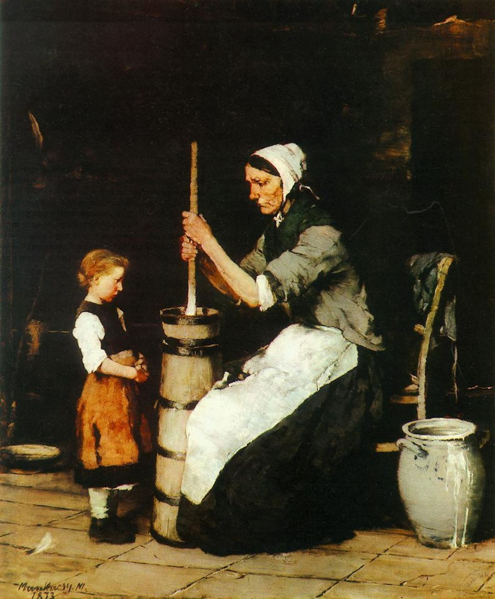 Churning Woman by Mihaly Munkacsy