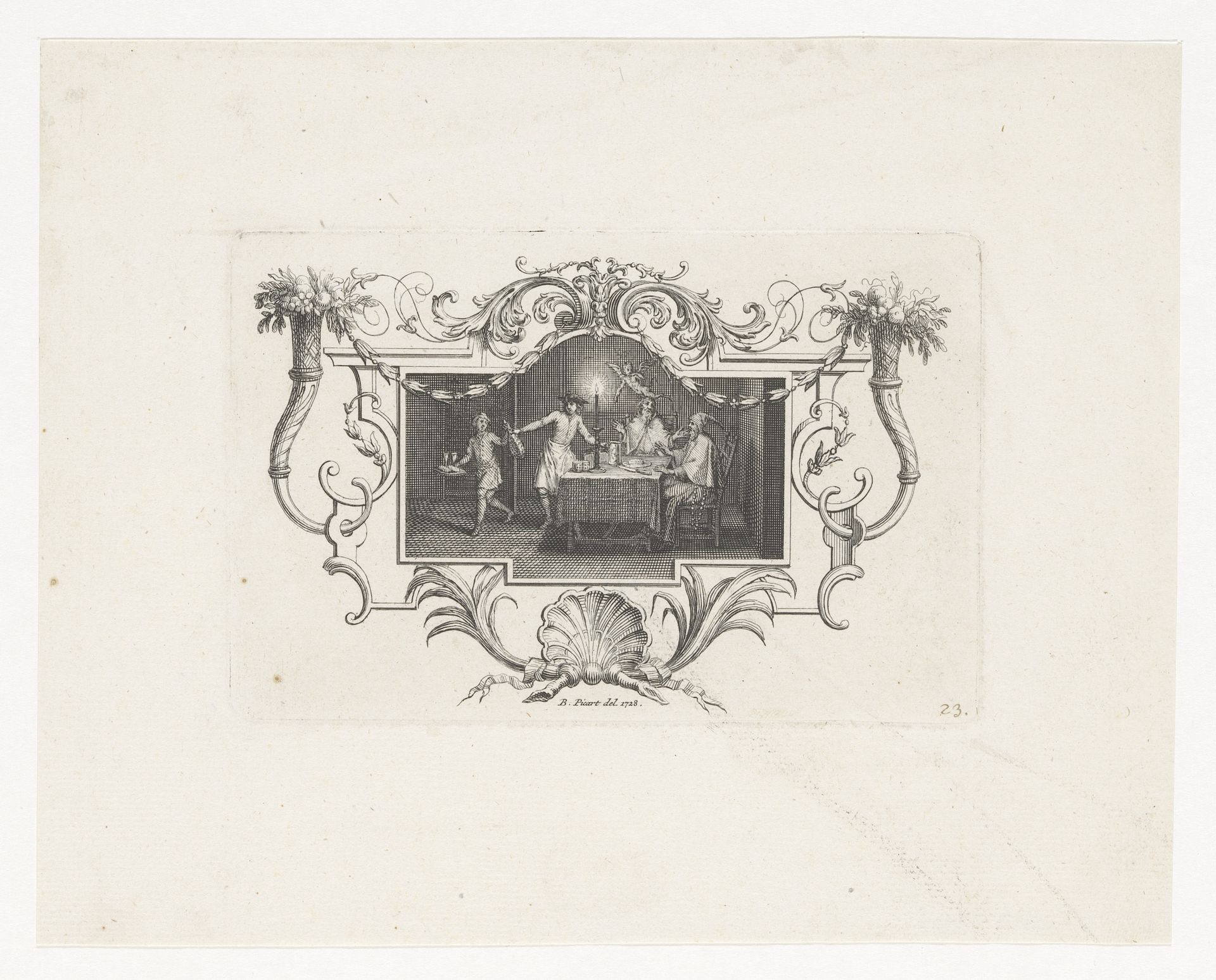 Tovenaars aan een tafel en de verschijning van een demon by Anonymous