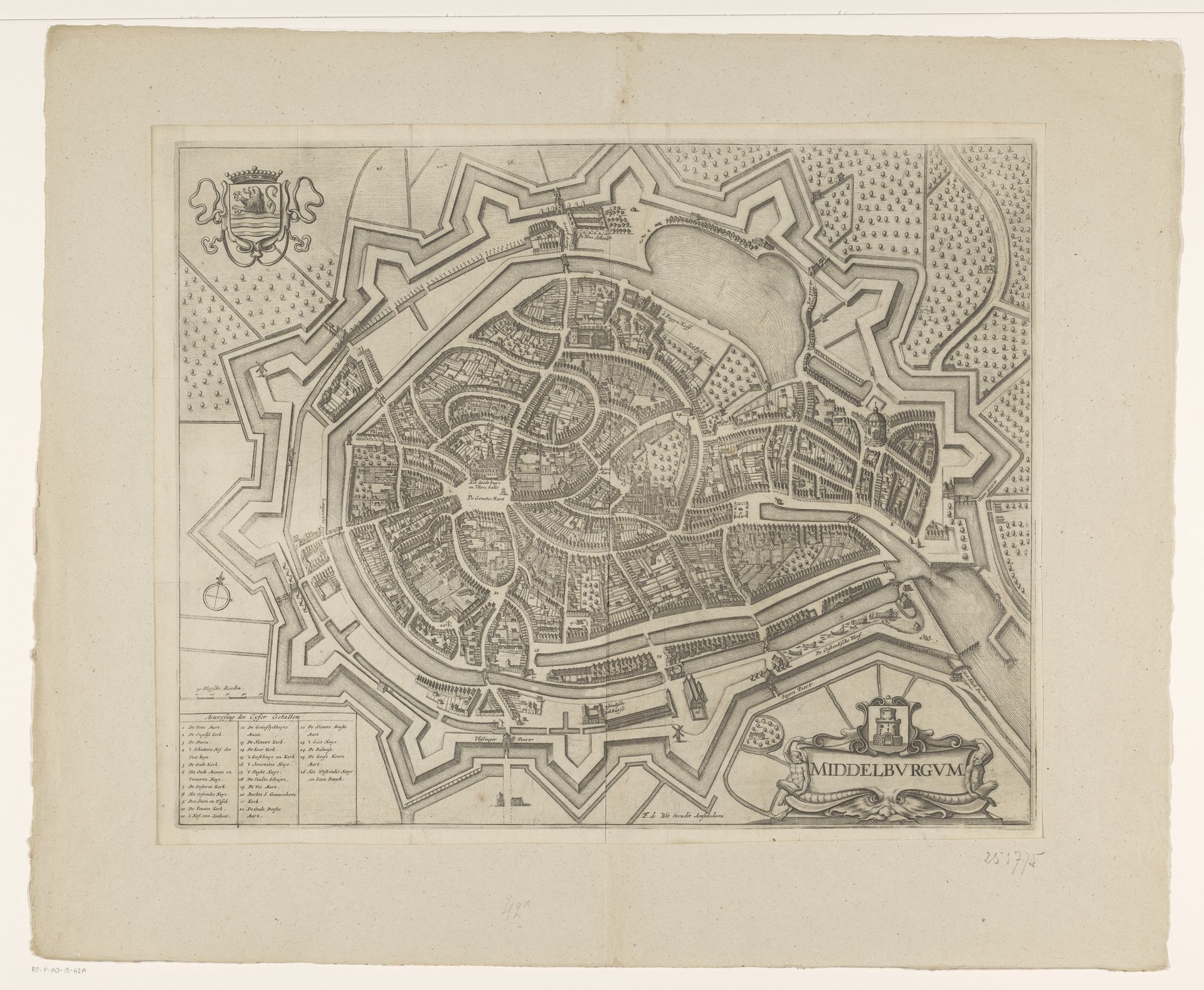 Plattegrond Middelburg by Anonymous