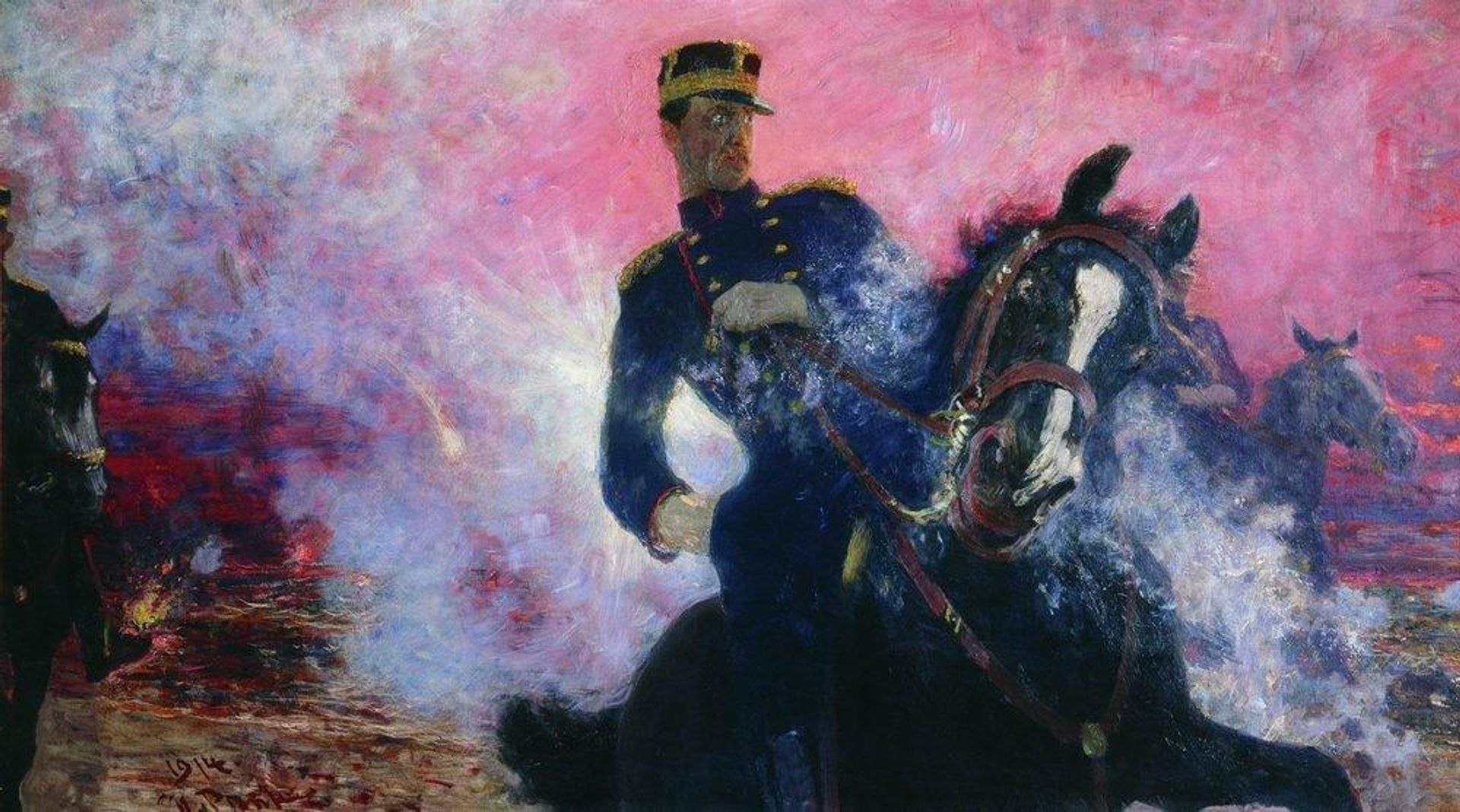 Belgian King Albert at the time of the explosion of the dam in 1914 by Ilya Repin