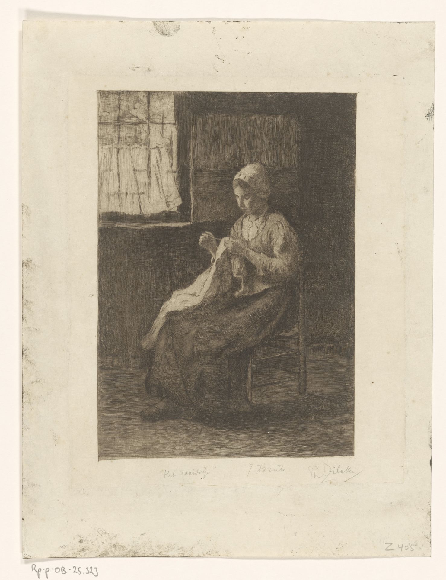 Het naaistertje by Philip Zilcken