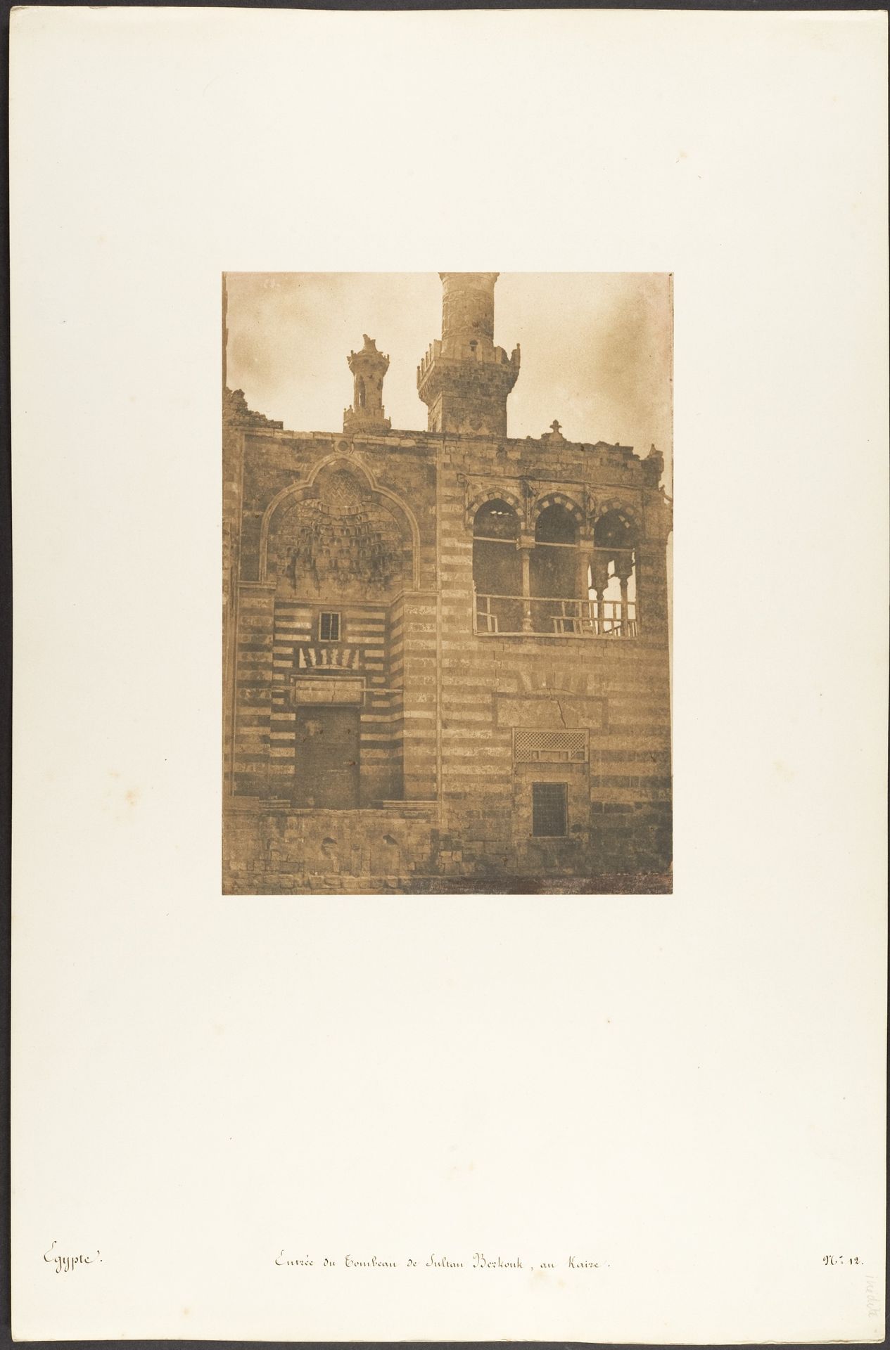 Entrée du Tombeau de Sultan Bezkouk, au Kaire by Maxime Du Camp