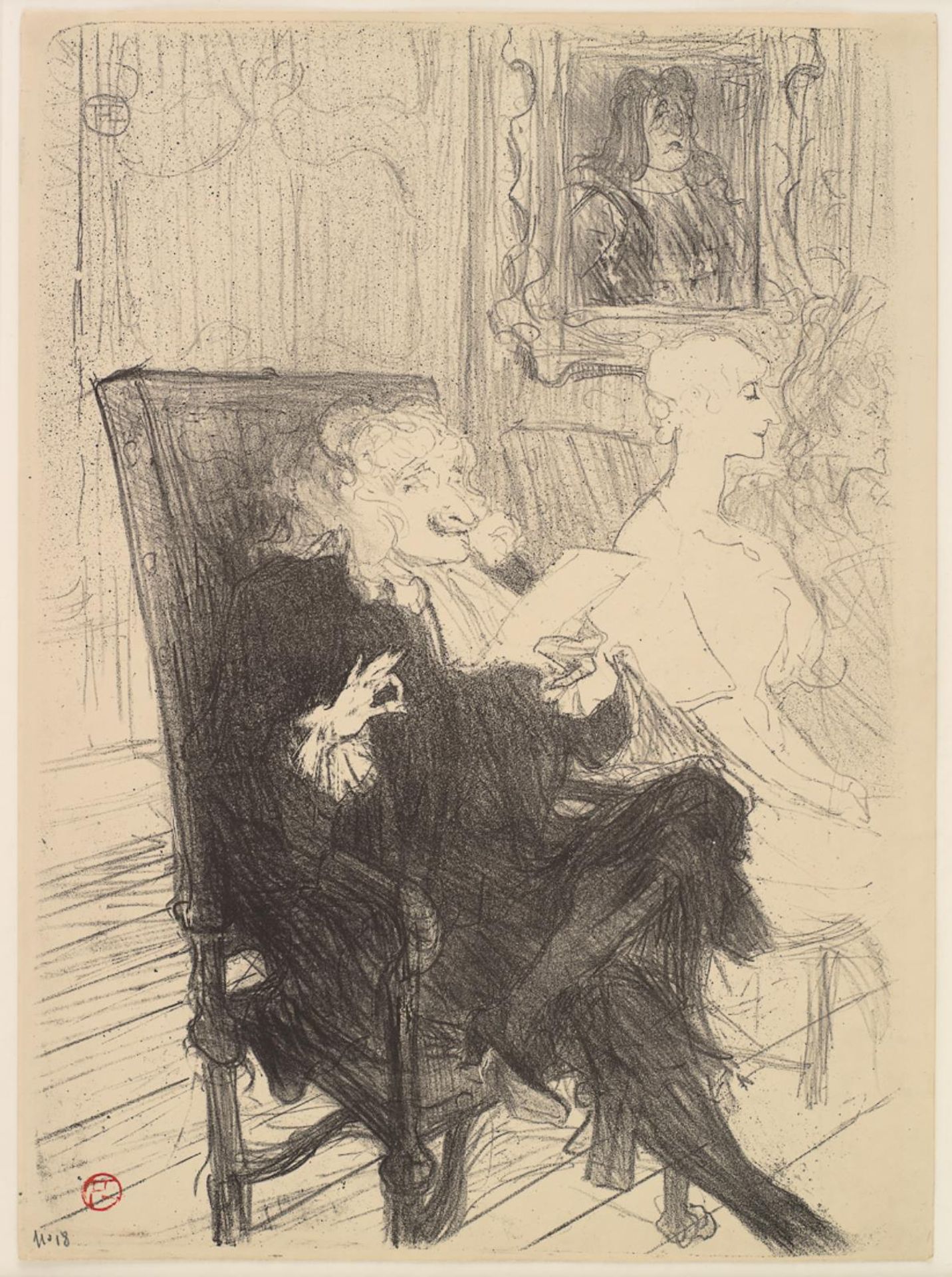 Truffier et Moreno, dans Les Femmes Savantes by Henri de Toulouse-Lautrec