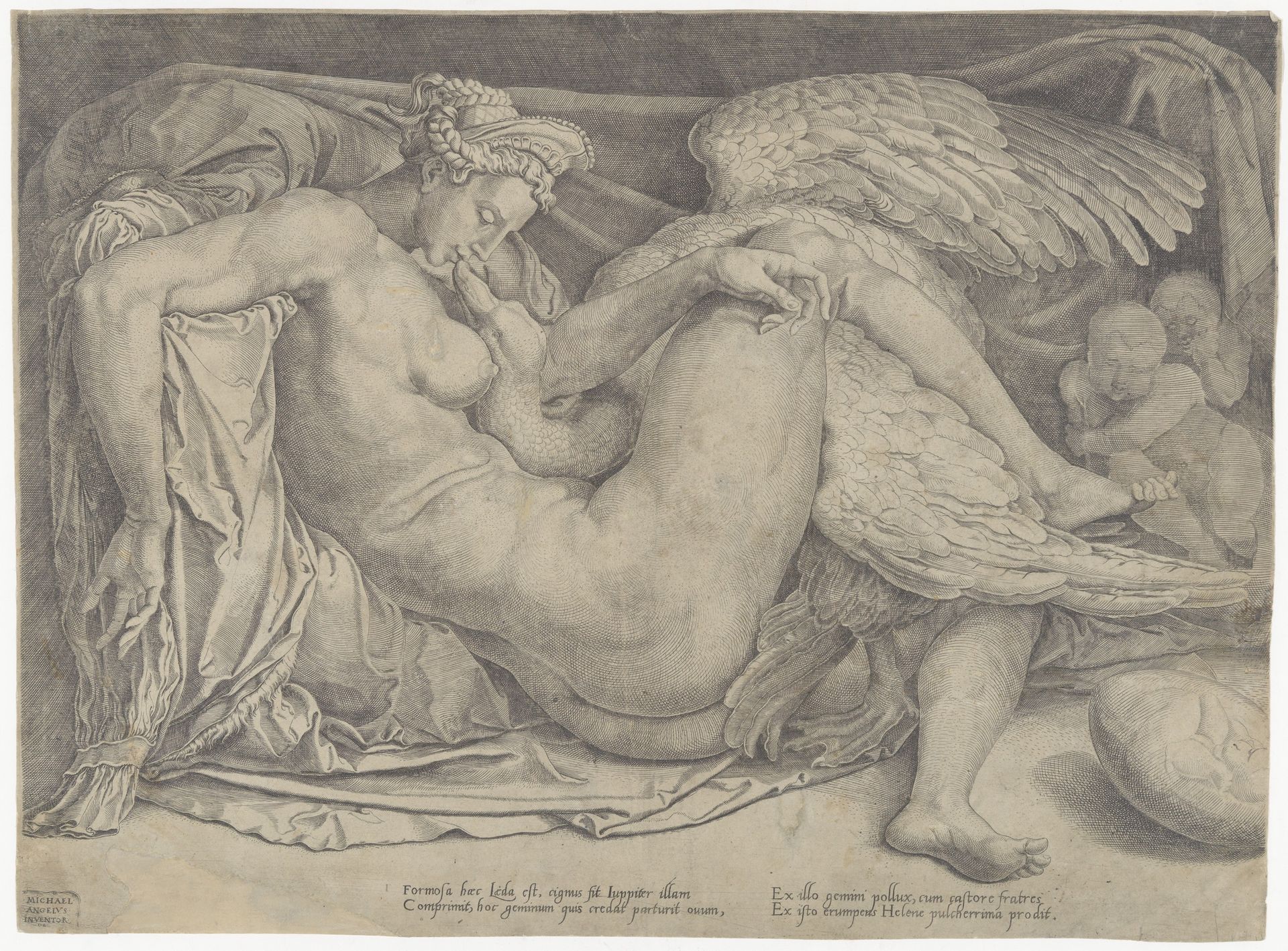 Leda and the Swan by Cornelis Bos