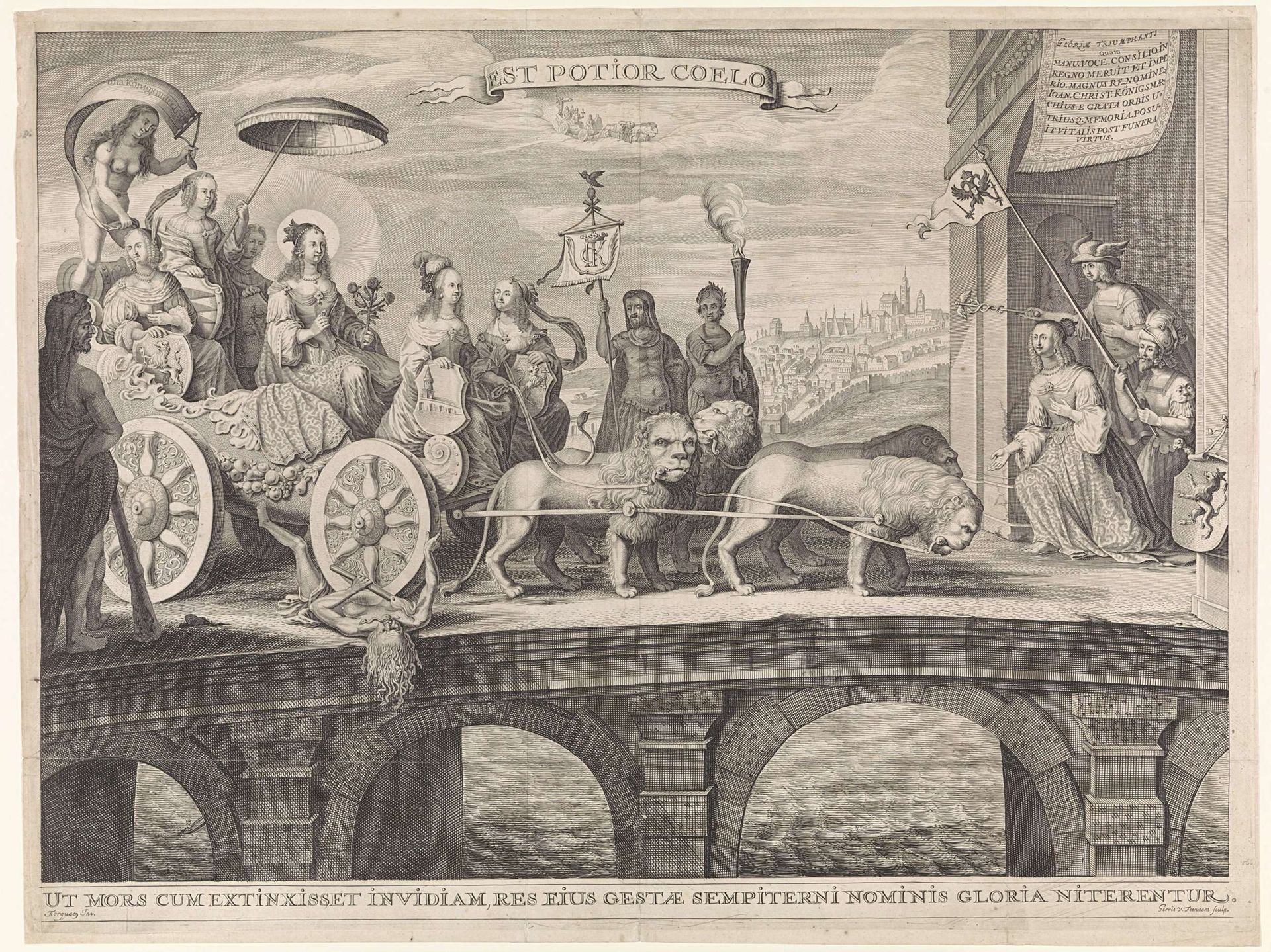 Allegorie op de verwelkoming van Königsmarck by Gerrit Gerritsz van Fenaem