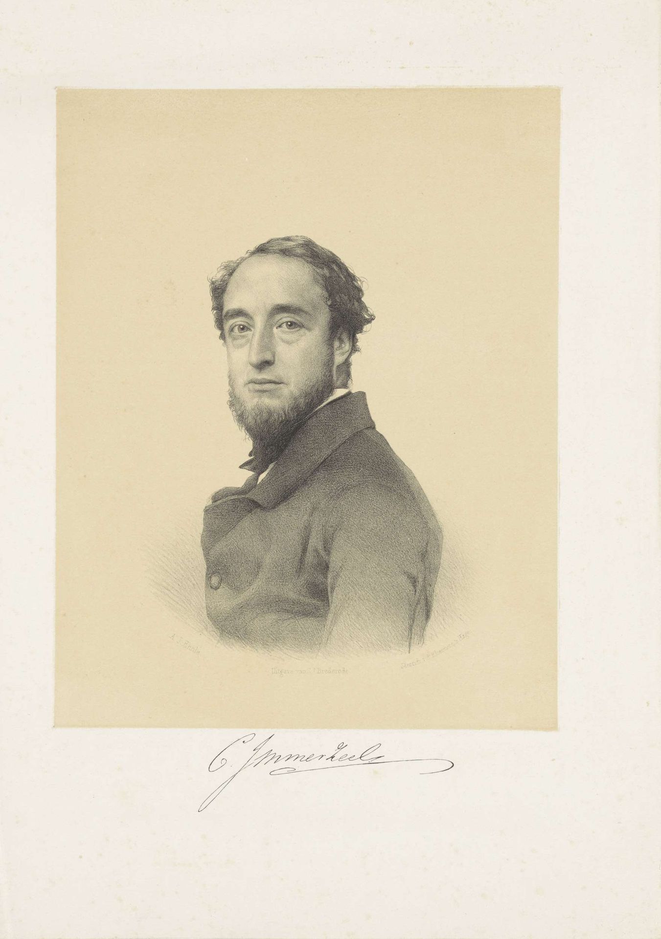 Portret van Christiaan Immerzeel by Adrianus Johannes Ehnle