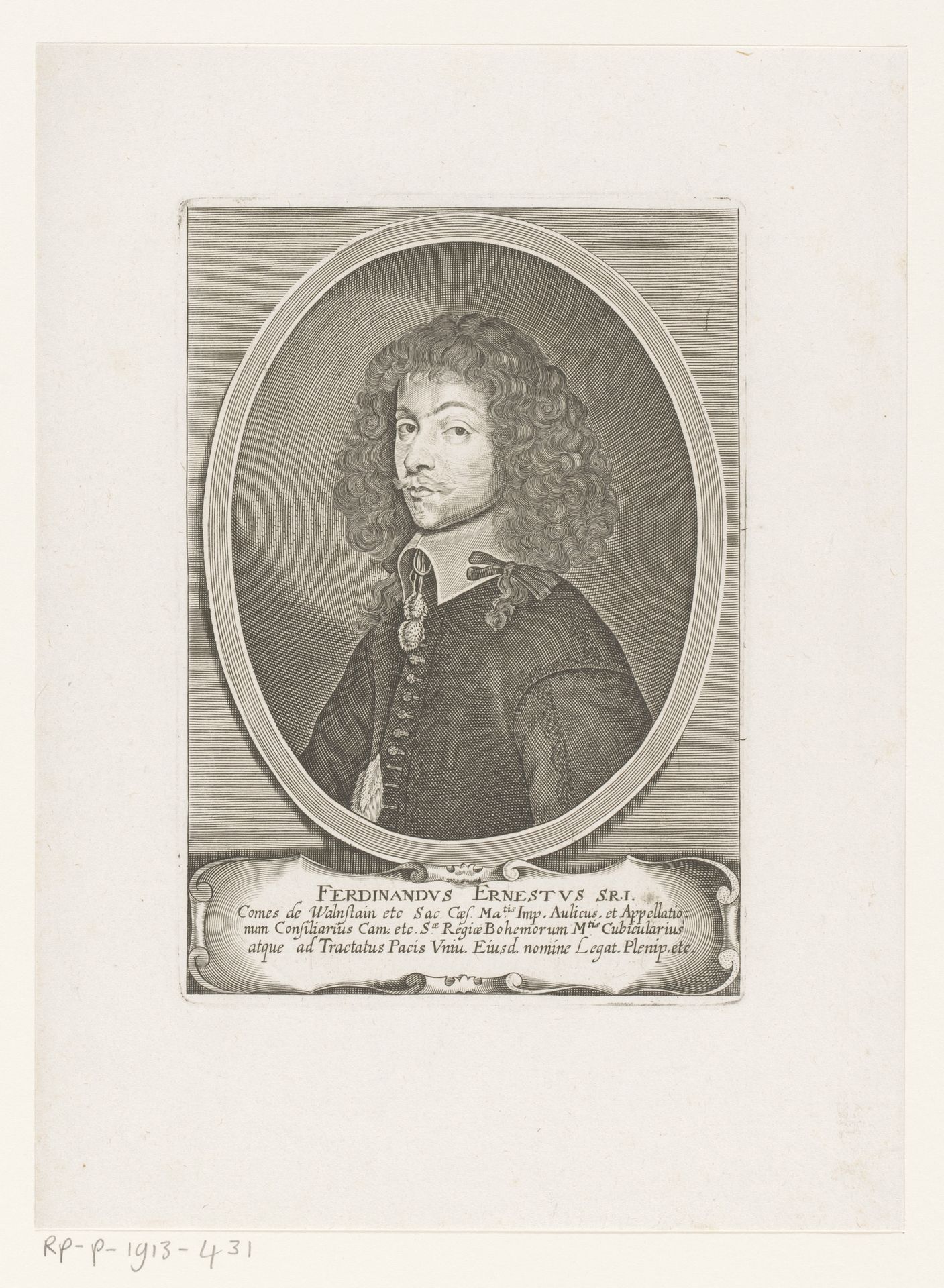 Portret van Ferdinand Ernst graaf von Waldstein by Matthäus (II) Merian