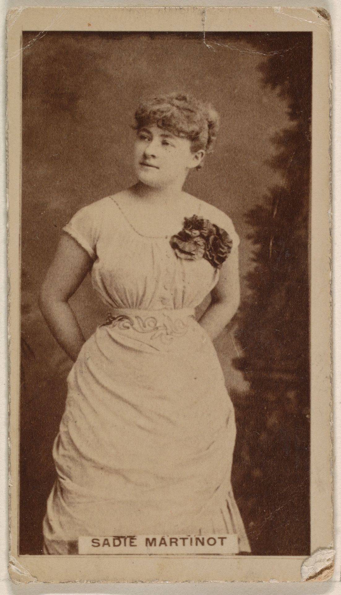 Sadie Martinot, from the Actresses series (N245) issued by Kinney Brothers to promote Sweet Caporal Cigarettes by Kinney Brothers Tobacco Company