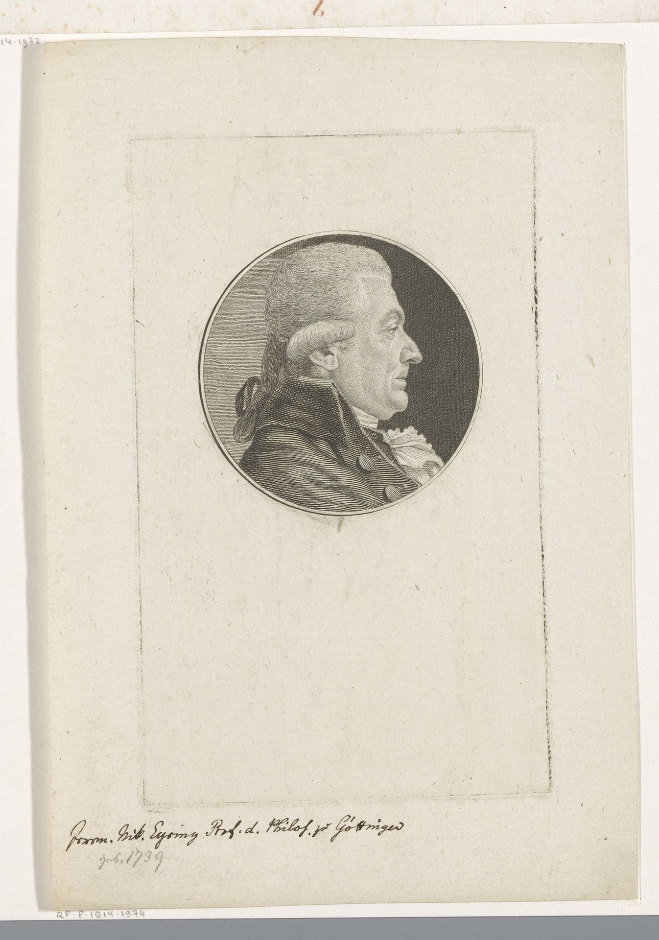 Portret van Jeremias Nicolaus Eyring by Christoph-Wilhelm Bock