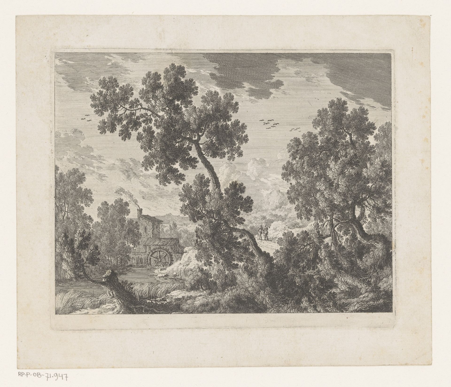 Landschap met watermolen by Nicolas Perelle