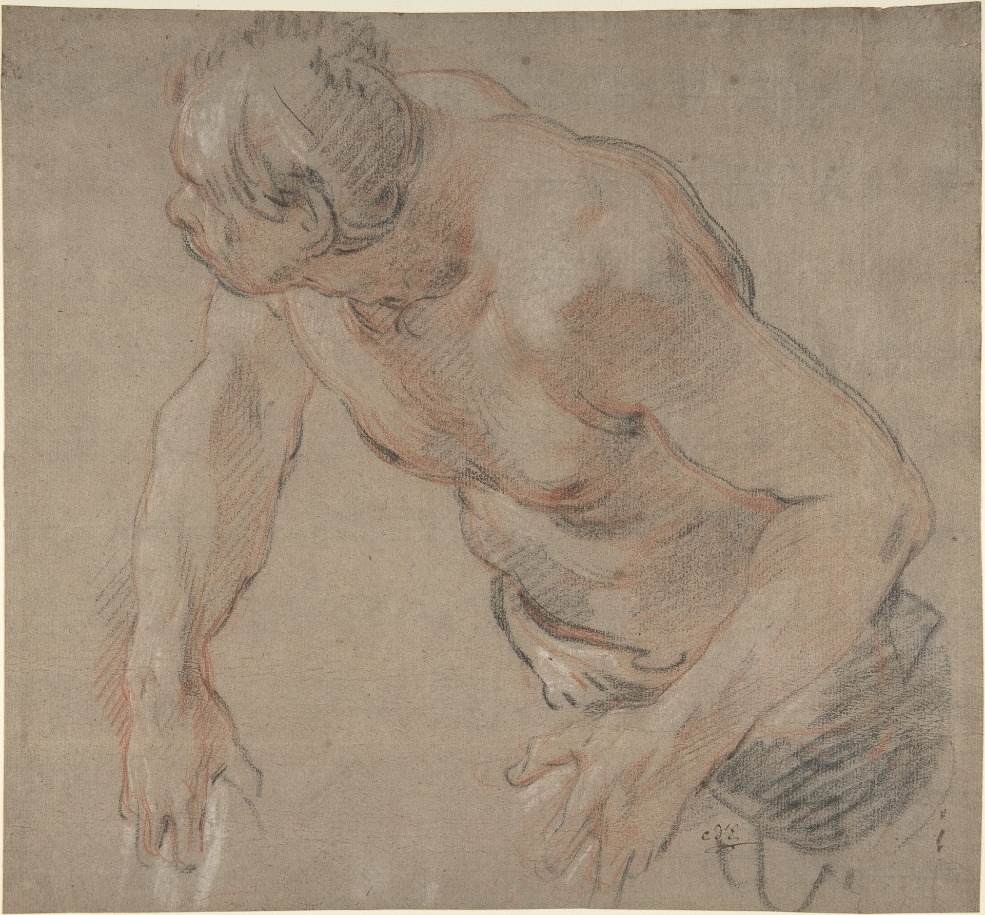 Half Figure of a Man, Nude to the Waist by Jean-Baptiste Deshays