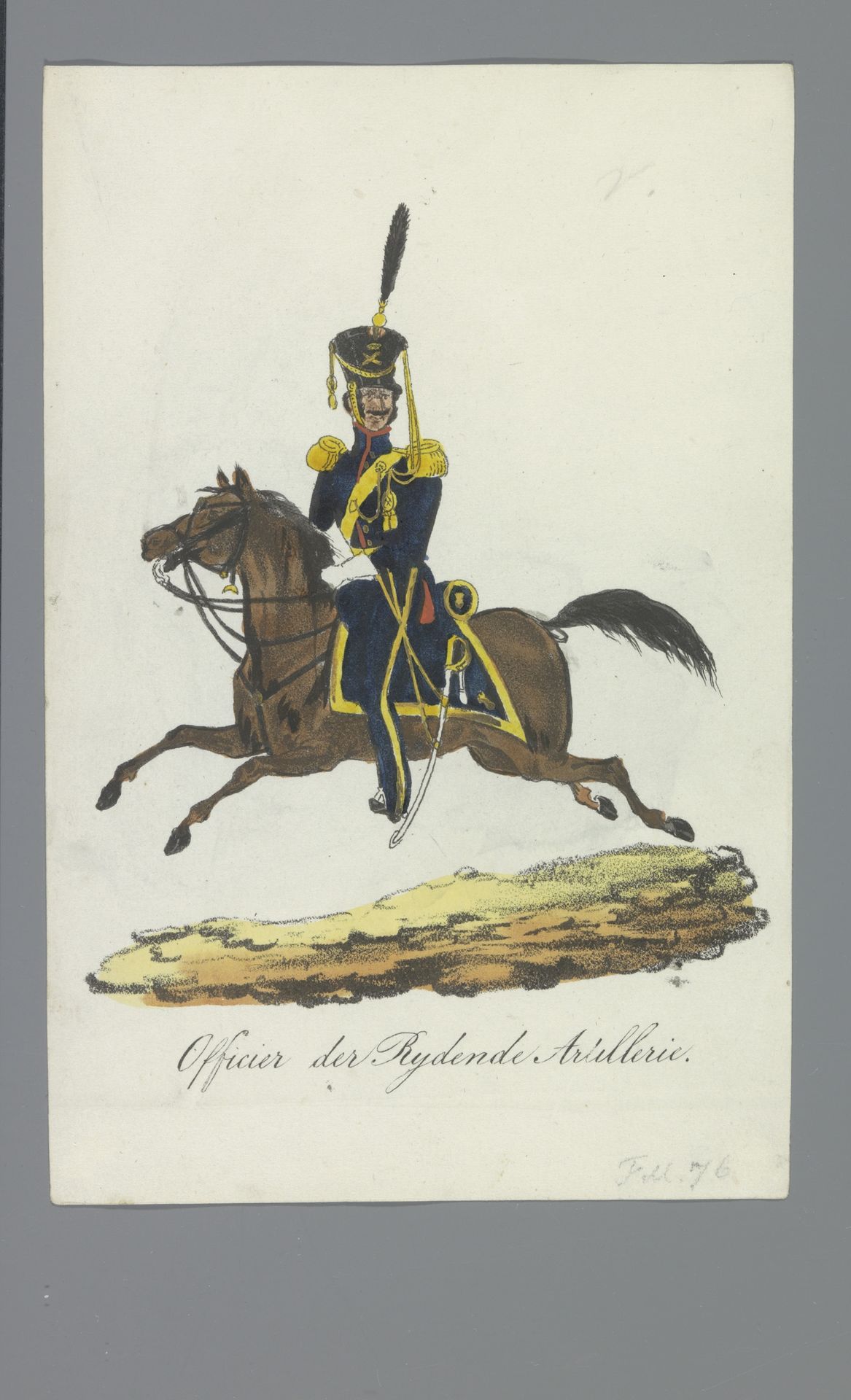 Officier der Rijdende Artillerie by Albertus Verhoesen