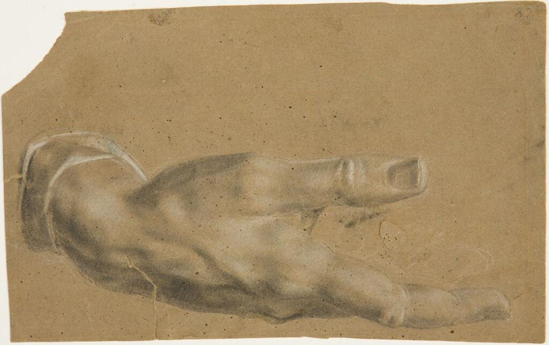 Plaster Right Hand with Thumb and Forefinger Showing by Washington Allston
