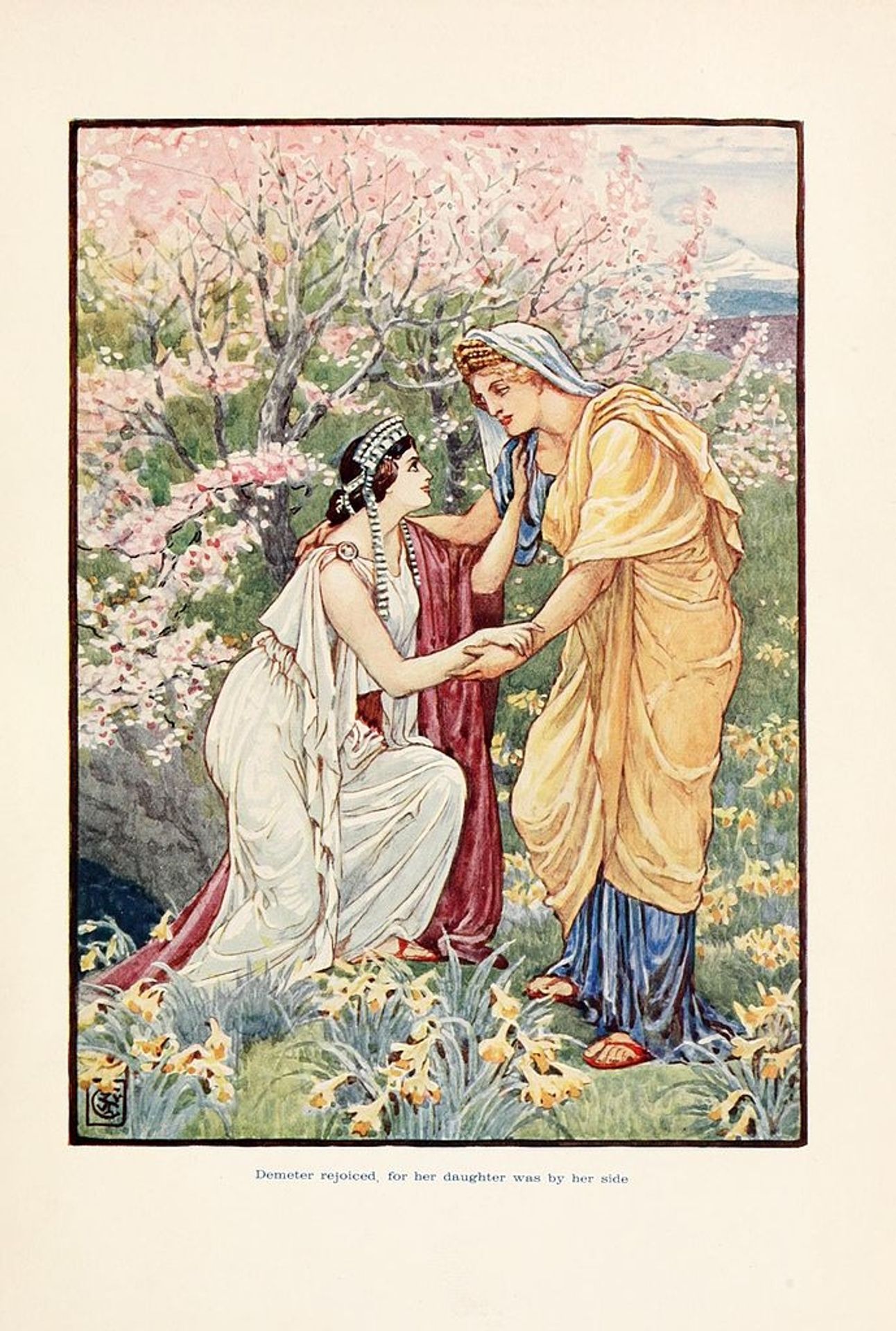 Demeter rejoiced, for her daughter was by her side by Walter Crane