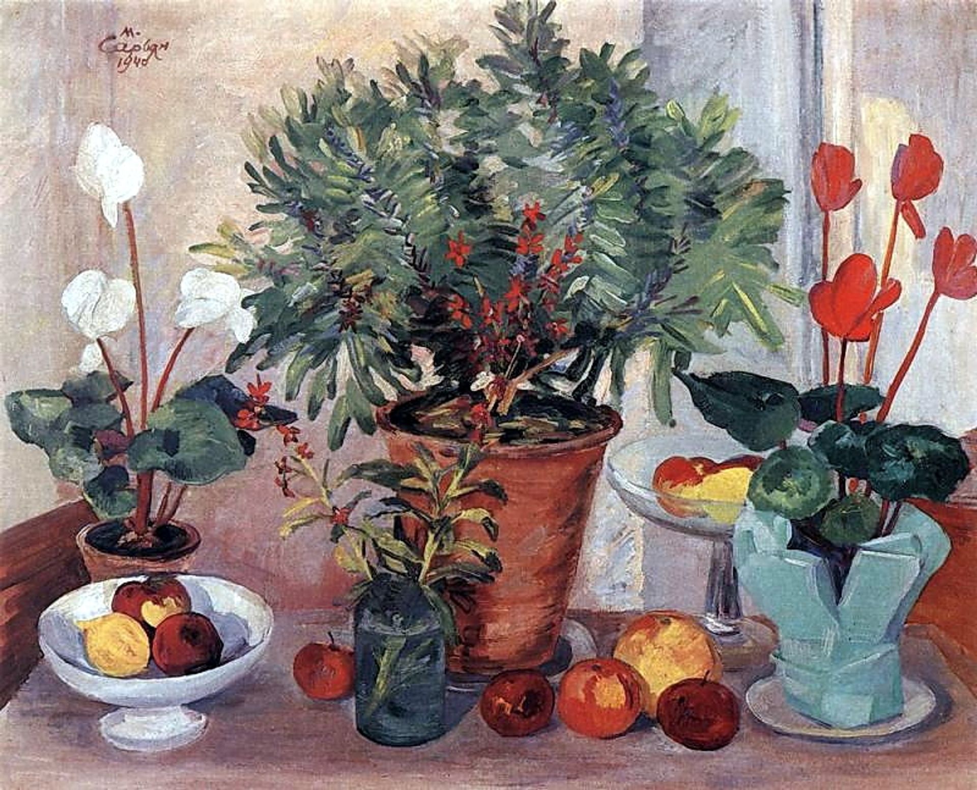 Still Life (Cyclamen) by Martiros Sarian