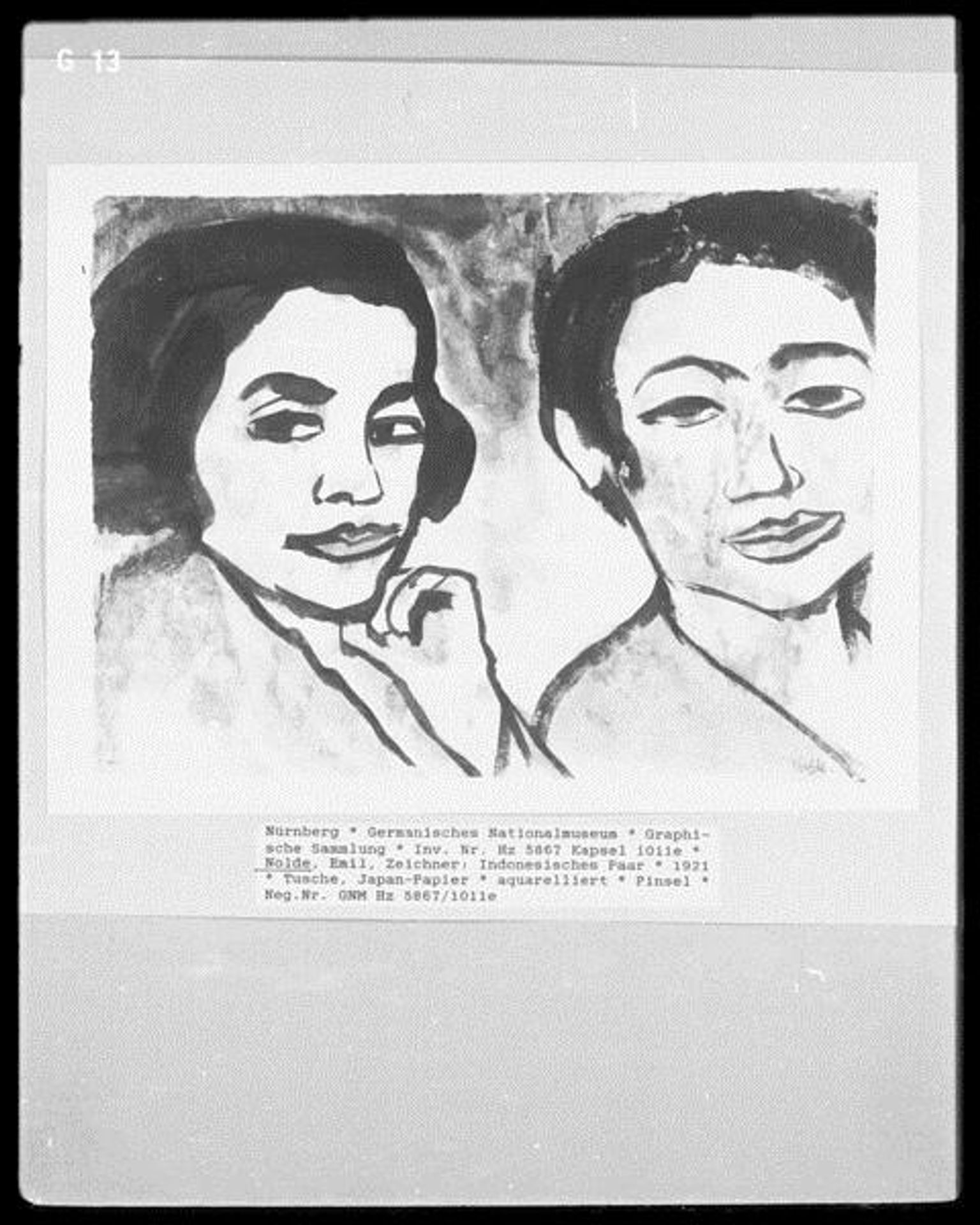 Indonesian couple by Emil Nolde
