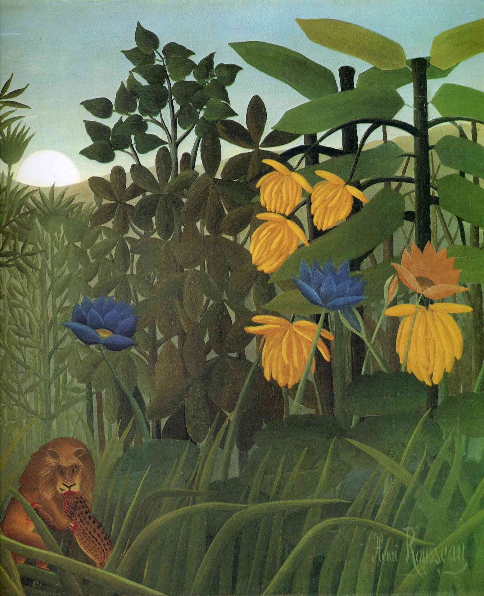 The Repast of the Lion by Henri Rousseau
