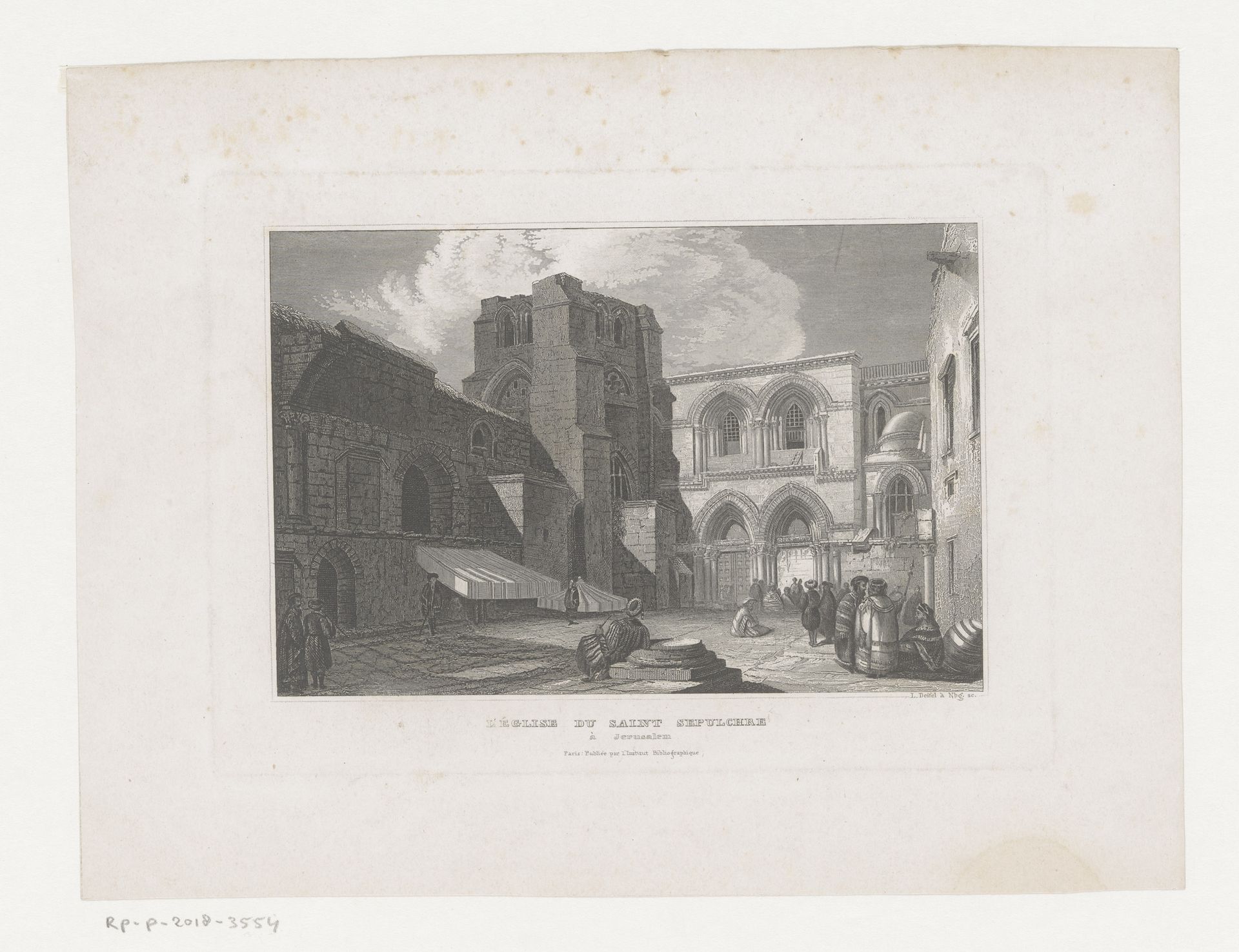 Heilig Grafkerk in Jerusalem by Johann Leonard Deifel