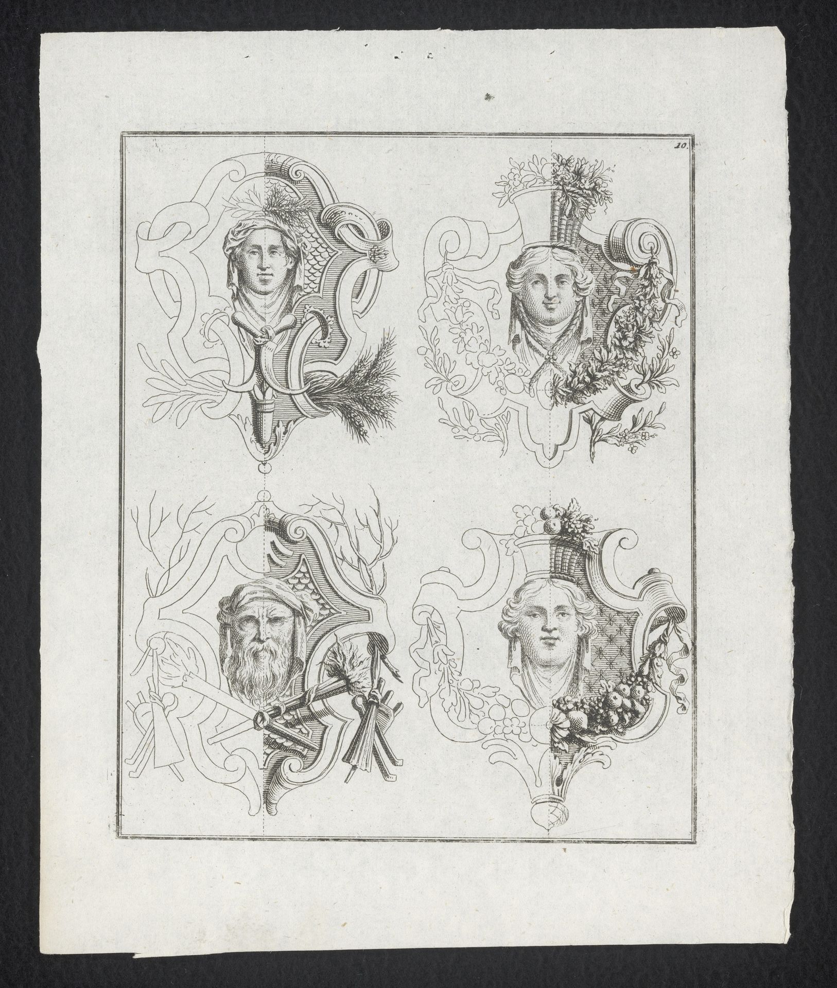 Vier decoraties met gezichten by Anonymous