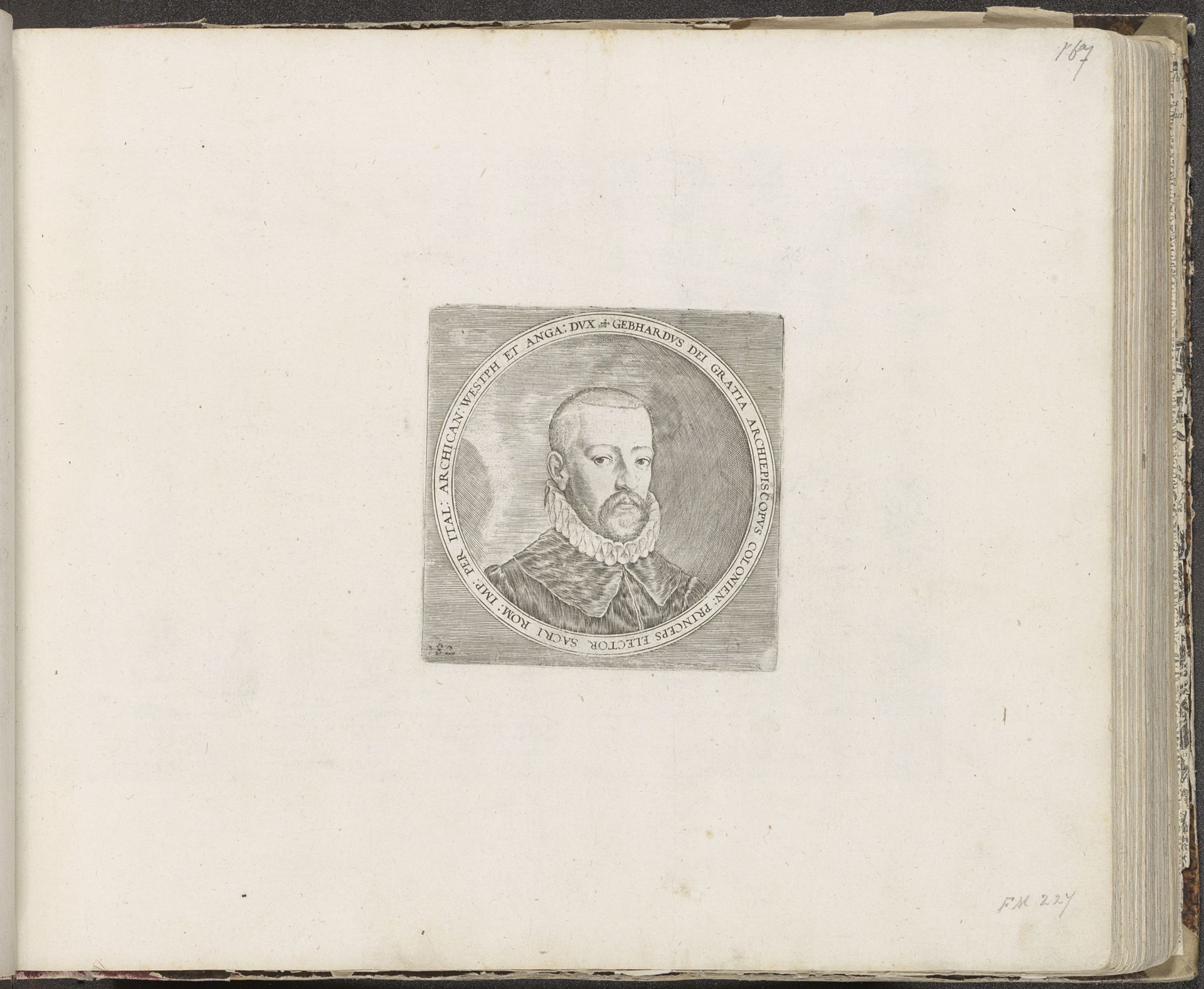 Portret van Gebhard Truchesess by Frans Hogenberg