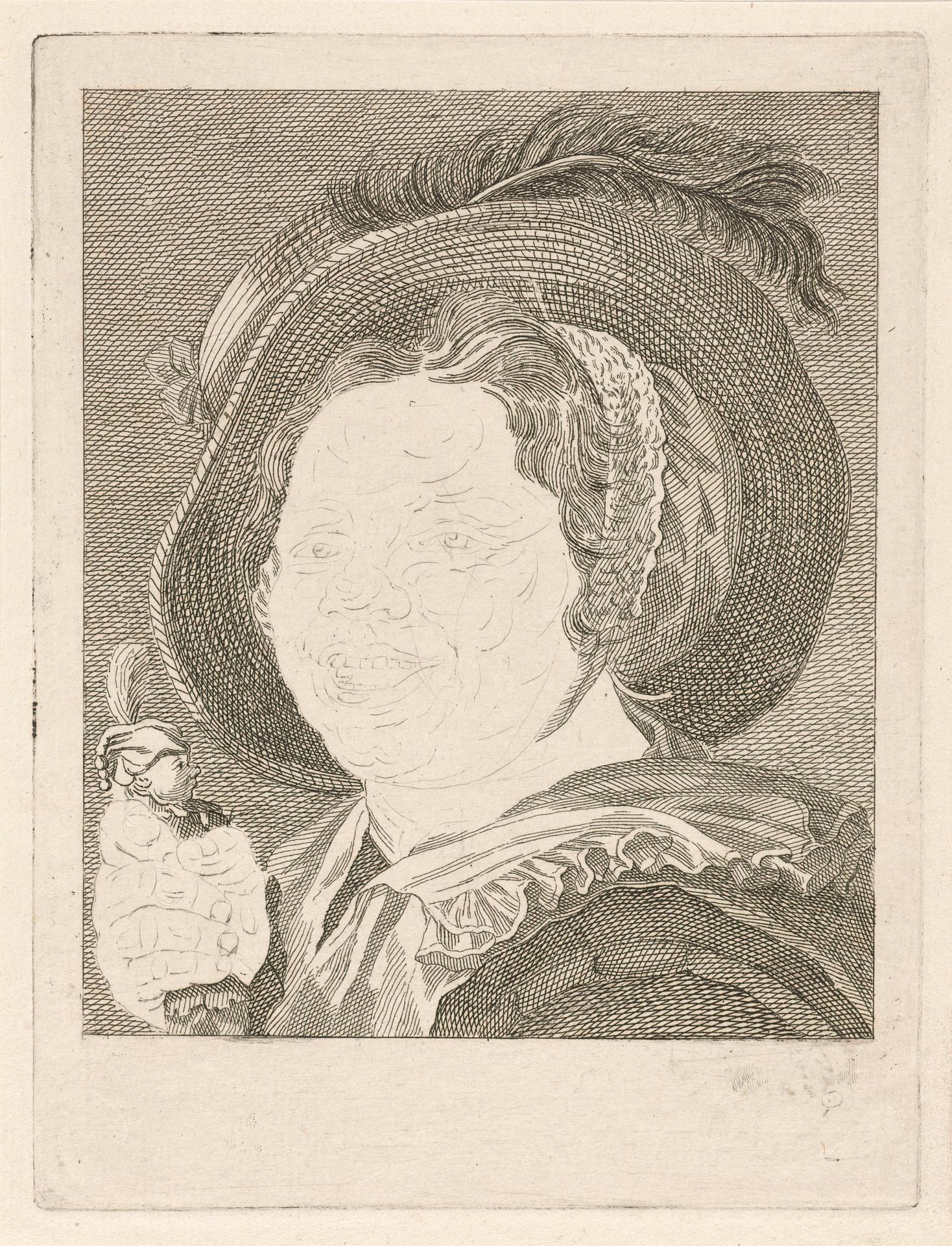 Lachend meisje met pop by Pieter de Mare