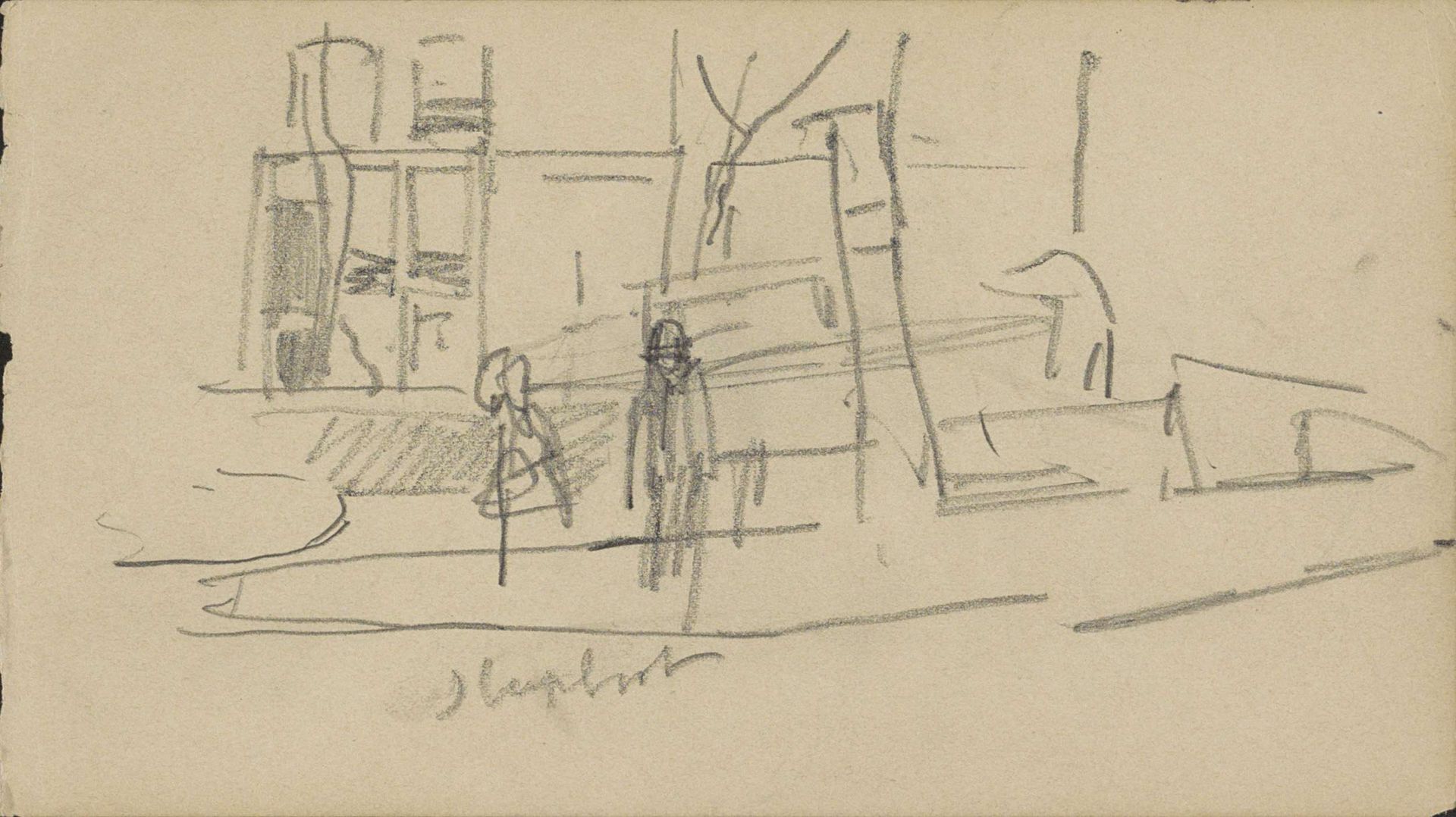 Sleepboot in een gracht by George Hendrik Breitner
