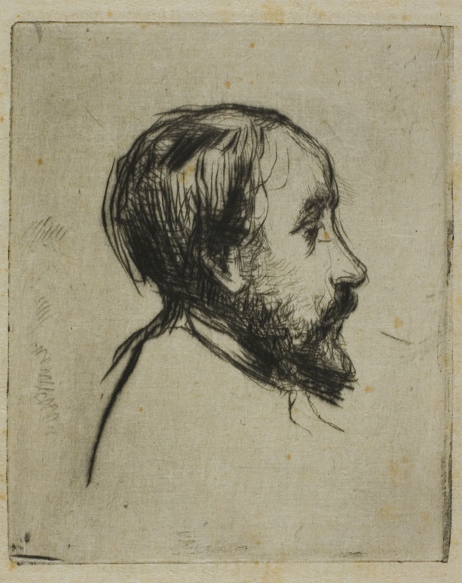 Profile Portrait of Degas by Marcellin Desboutin