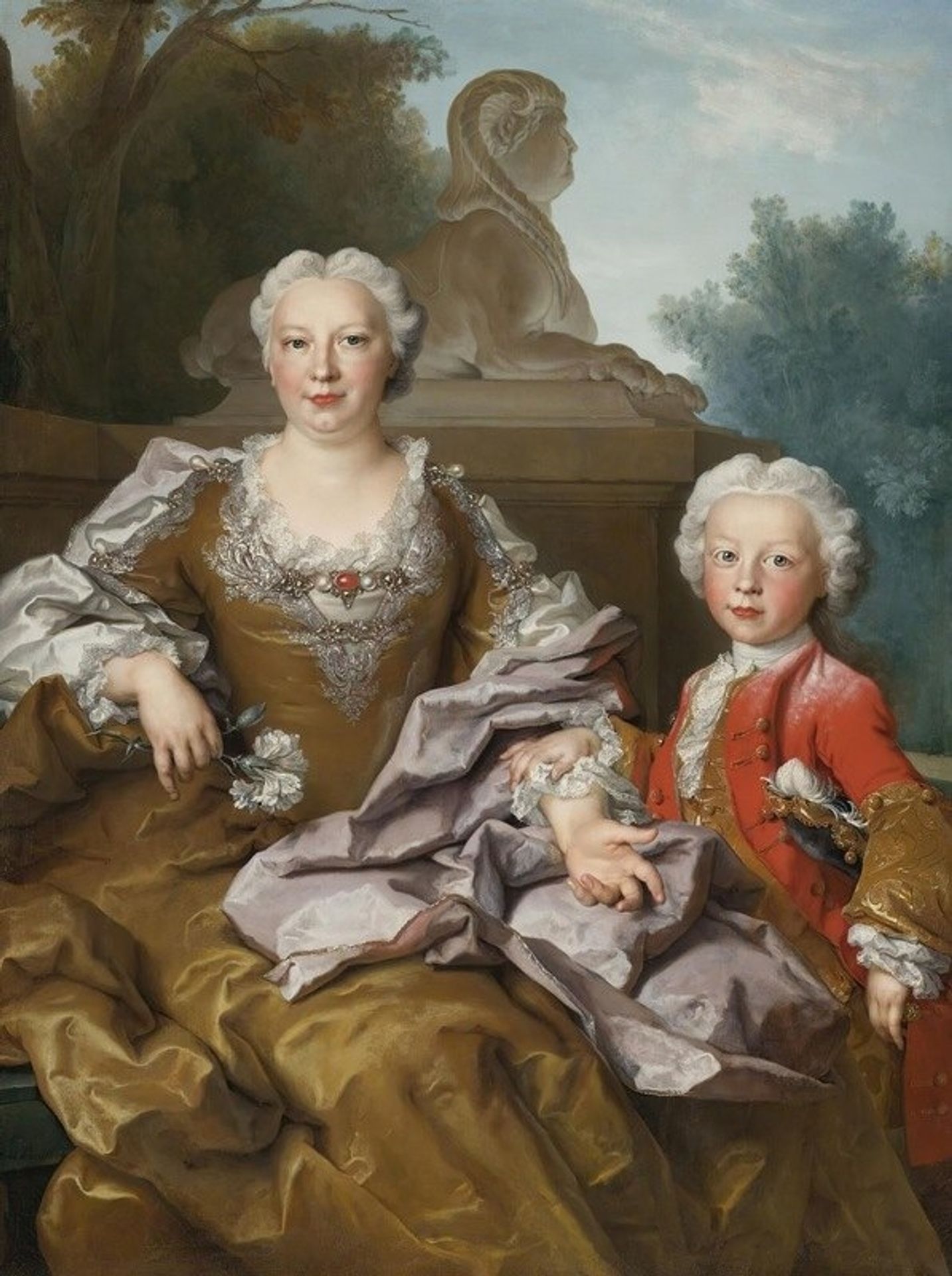 Madame Bertin And Her Son, Balthazar Bruno by Nicolas de Largillière