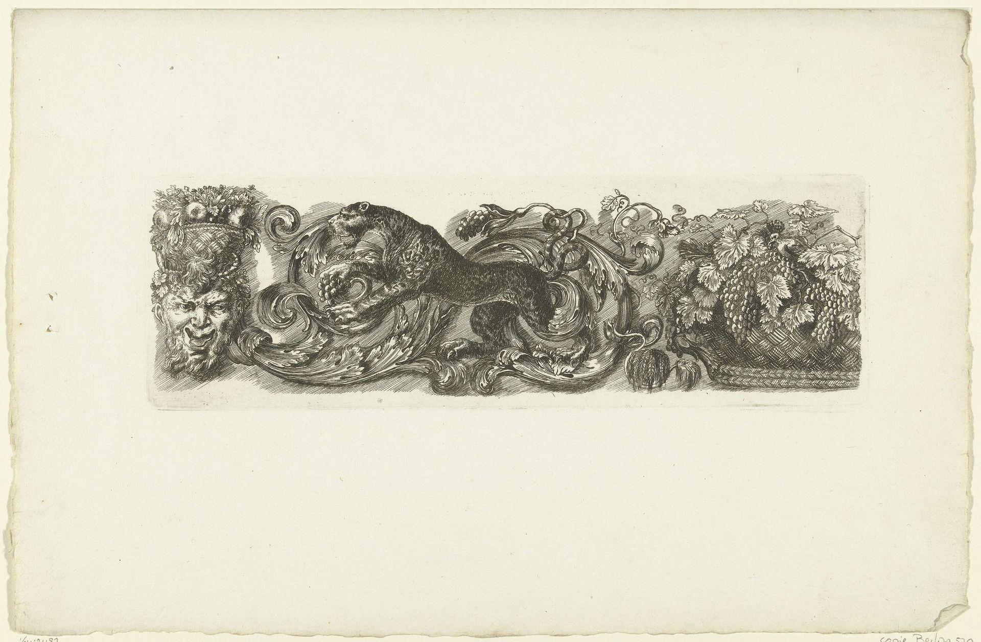 Fries met springend luipaard by Franz Ertinger