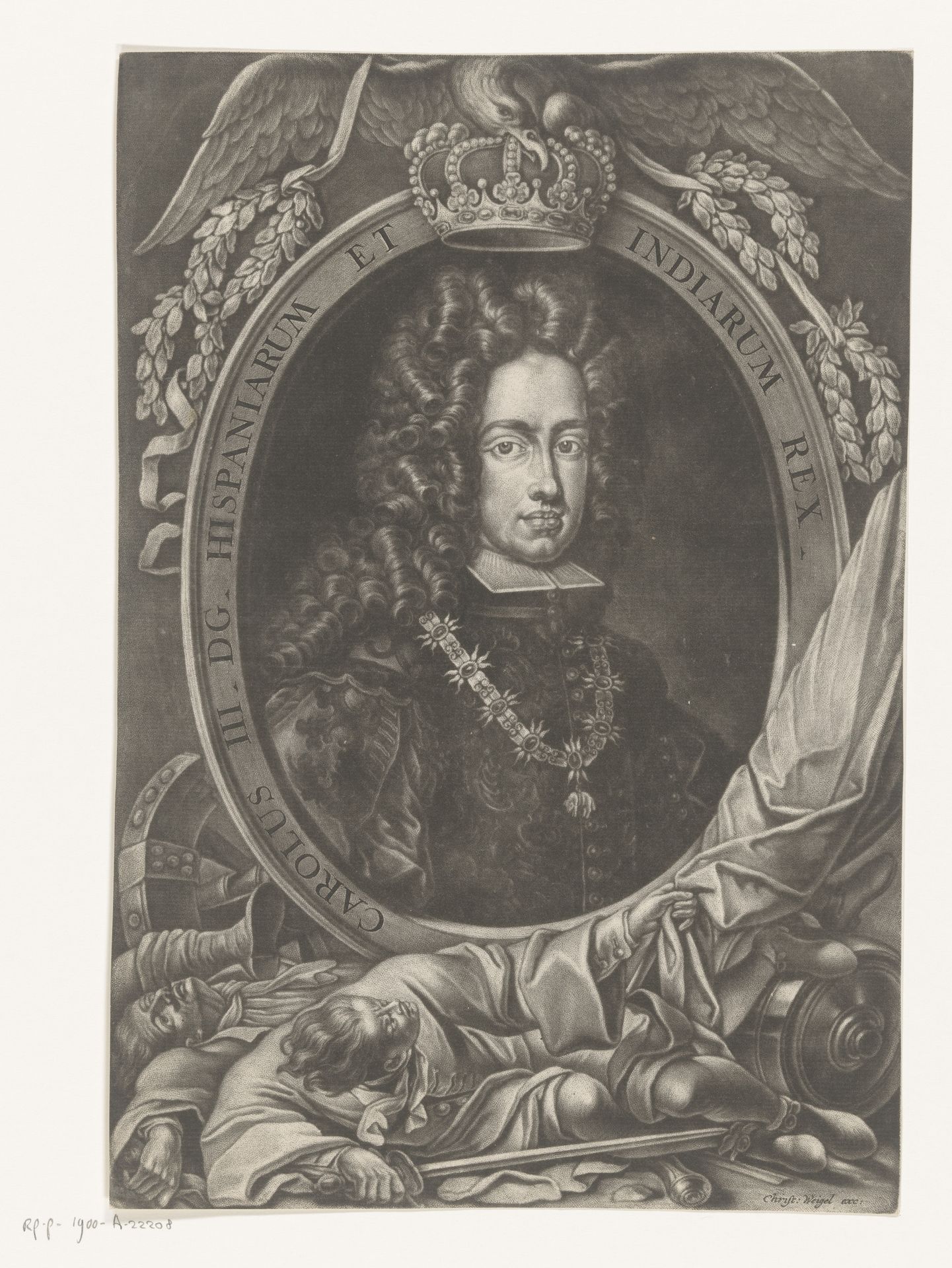 Portret van Karel VI, keizer van het Heilige Roomse Rijk by Christoph Weigel