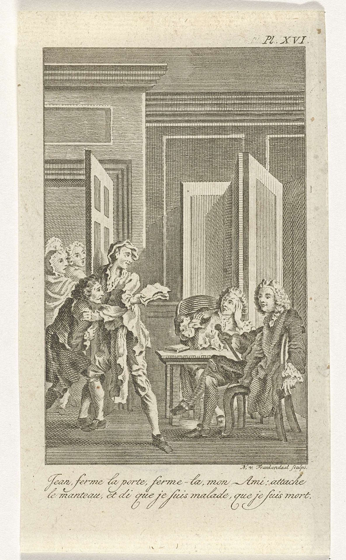 Man probeert kamer binnen te dringen by Nicolaas van Frankendaal
