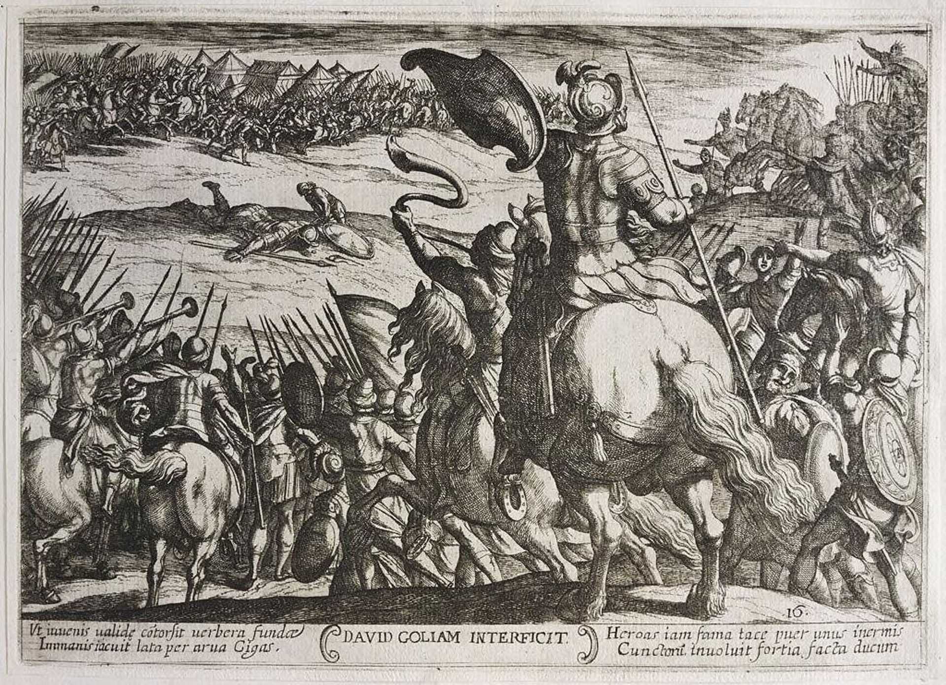 David Killing Goliath by Antonio Tempesta