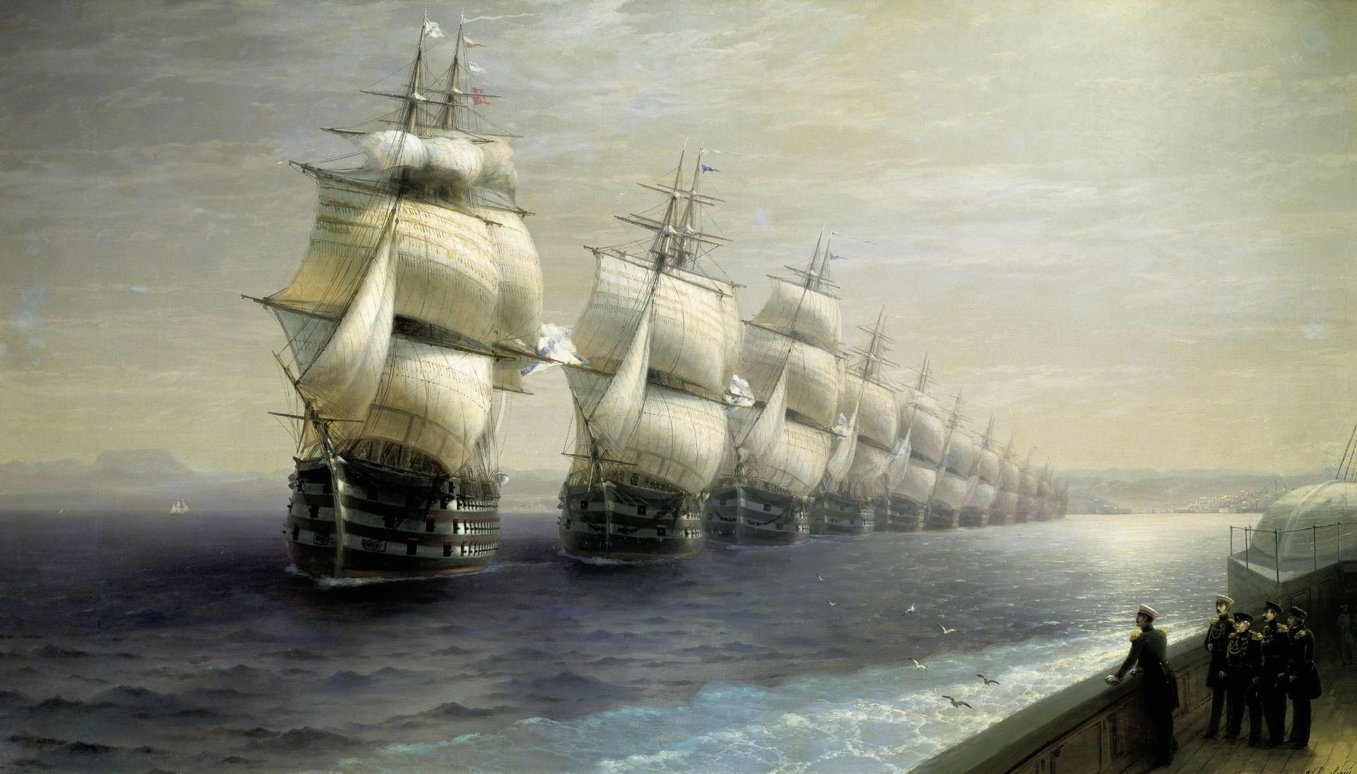 Parade of the Black Sea Fleet by Ivan Konstantinovich Aivazovsky