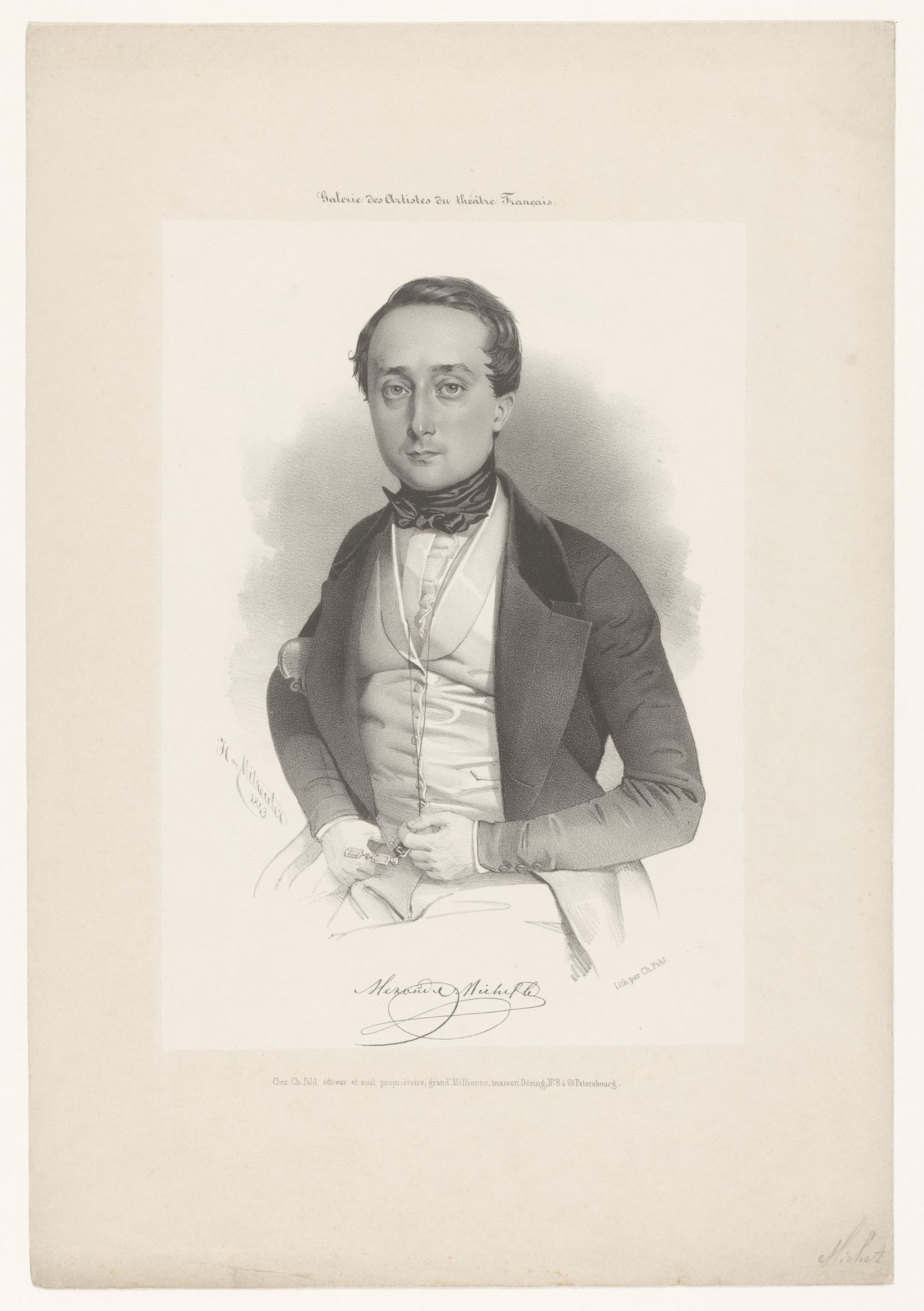 Portret van een onbekende man by Heinrich Ditlev Mitreuter