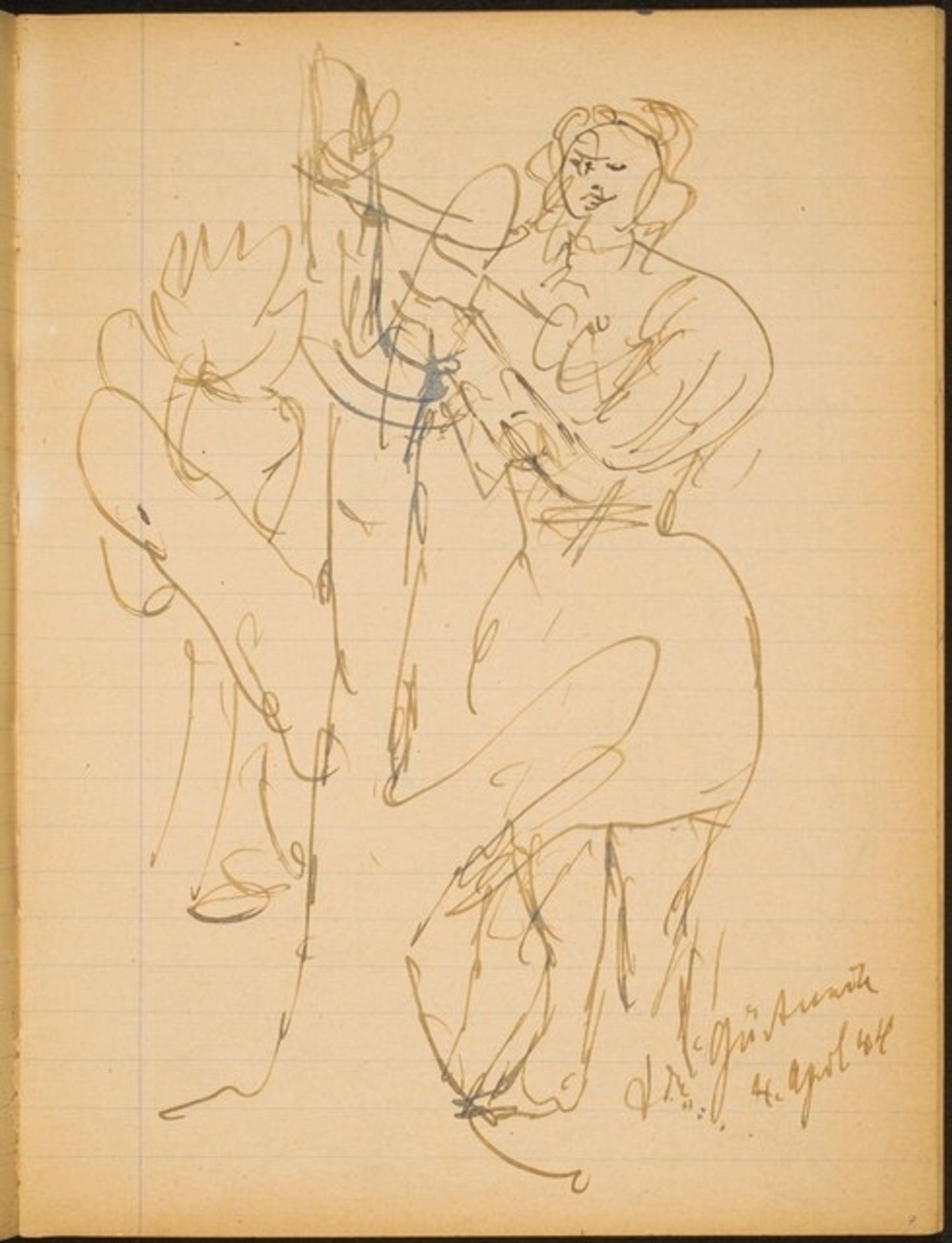 Frau hinter Baum (Woman Behind a Tree) [p. 7] by Max Beckmann