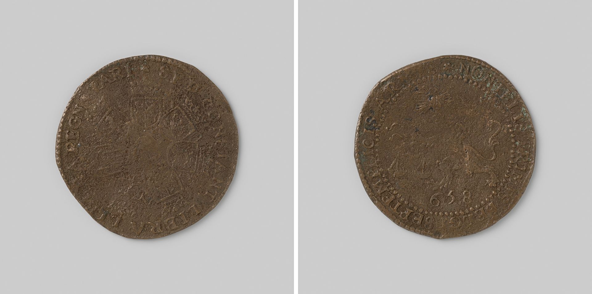 Rekenpenning uit Dordrecht op de Nederlandse hulp aan Denemarken 1658 by G. Backer