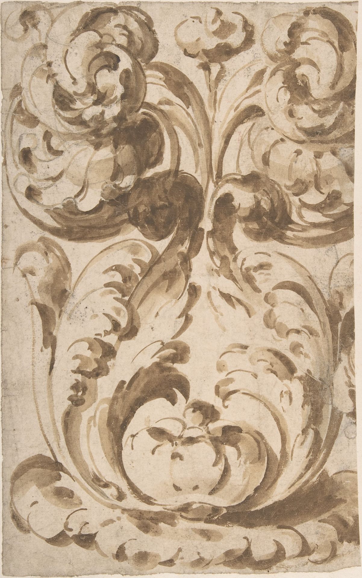 Symmetrical Design of Upward Growing  Acanthus Scrolls by Anonymous