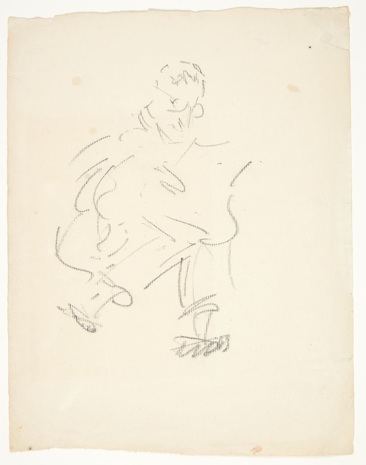 Studie af maleren Kristian Kongsbøll (1880-1913), siddende by Edvard Weie