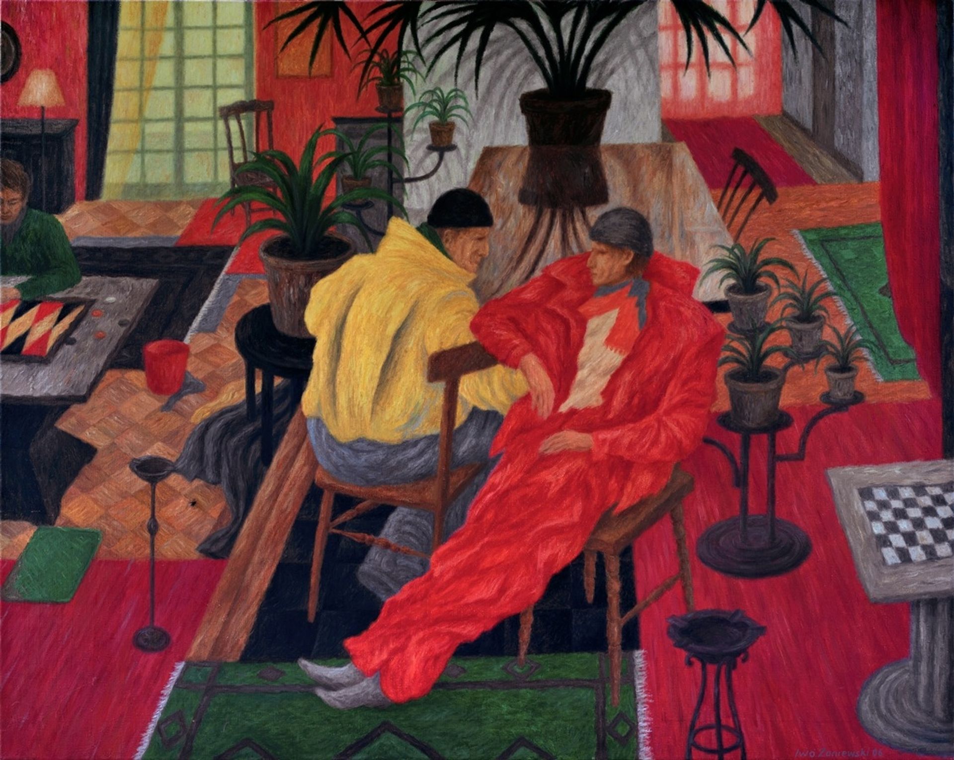 Skiers in Hotel 1 by Iwo Zaniewski