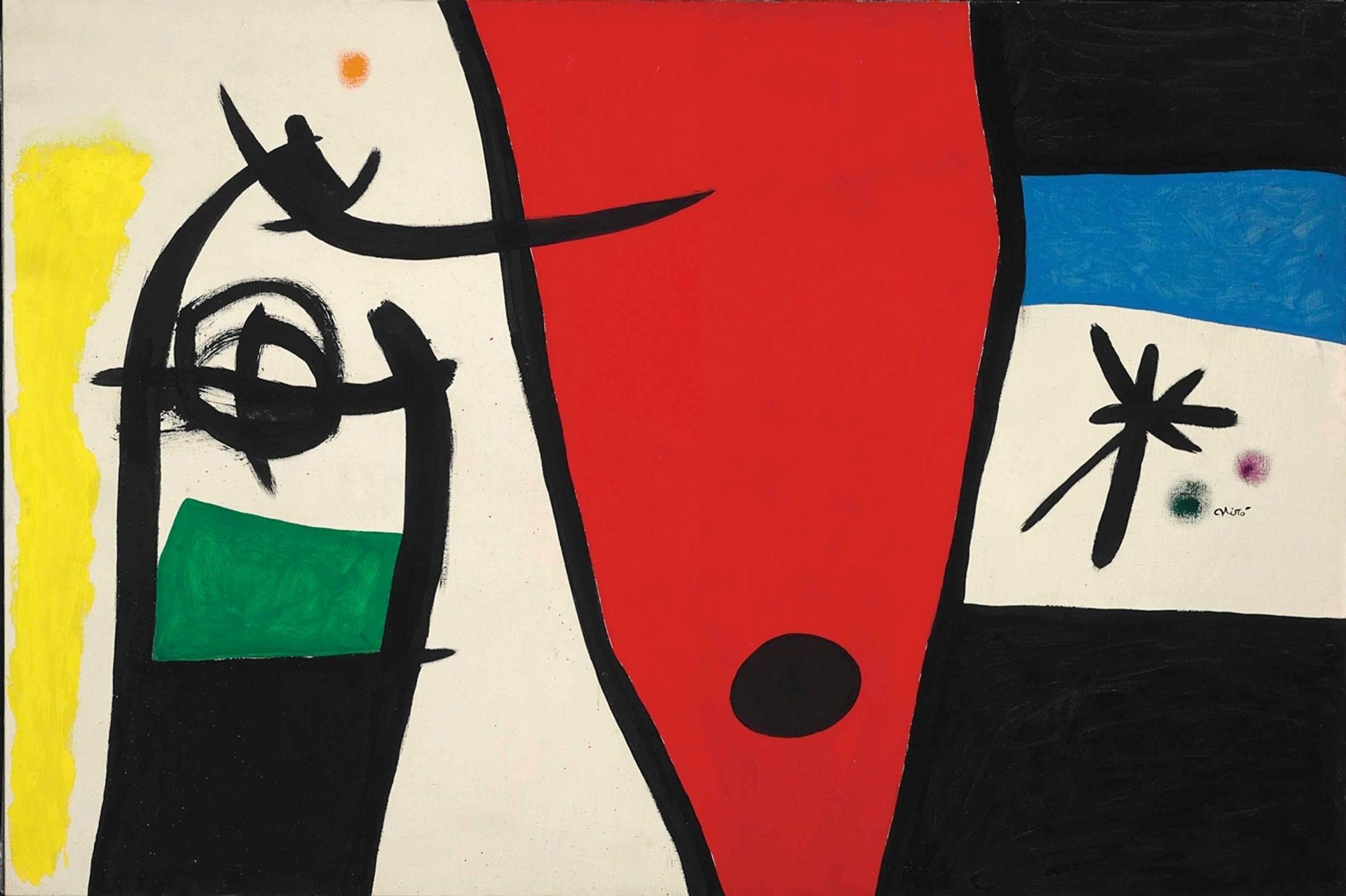 Femme à la voix de rossignol dans la nuit by Joan Miró